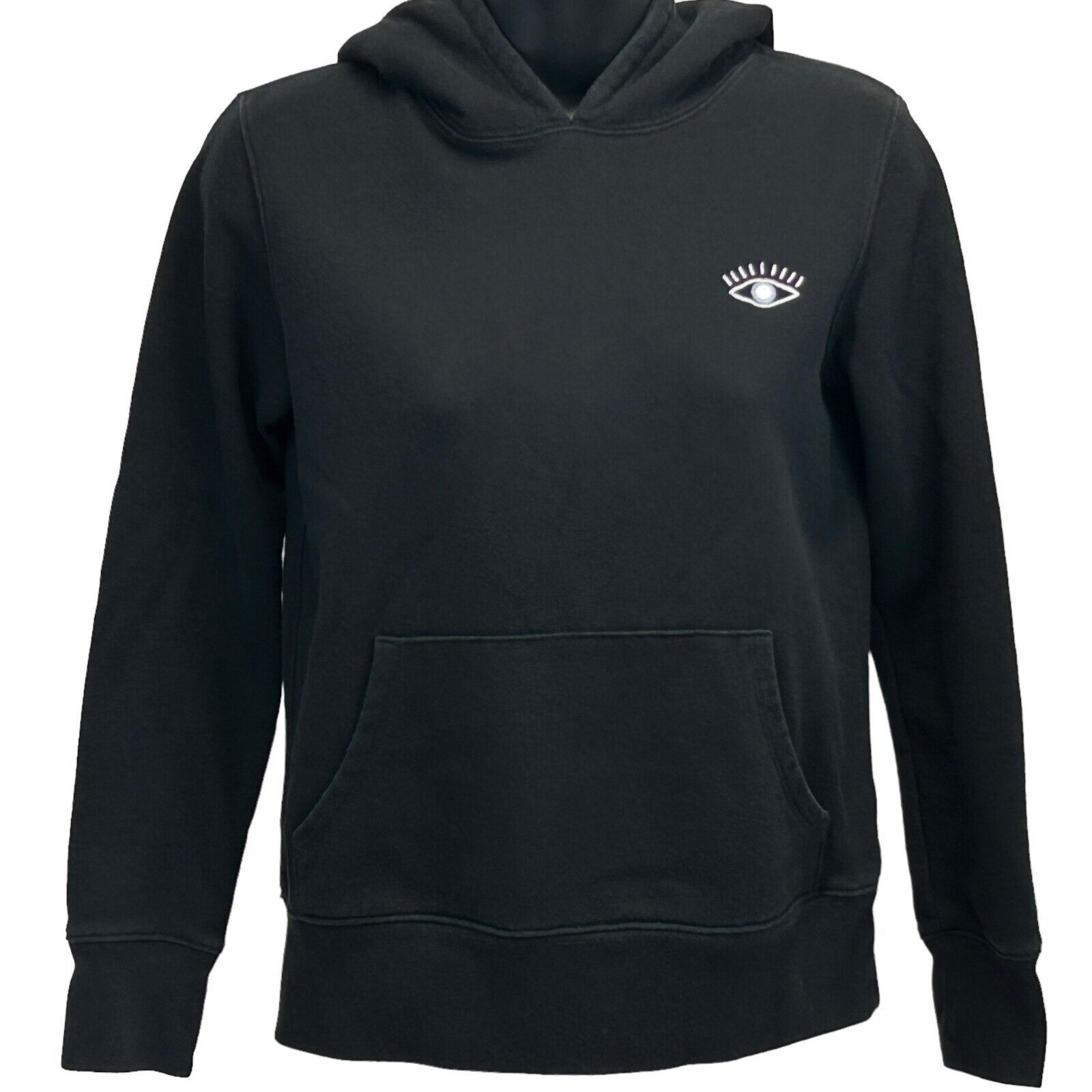 Madewell Madewell Embroidered Eye Hoodie Black Hooded Womens XXS Size XXS / US 00 / IT 34 - 2 Thumbnail
