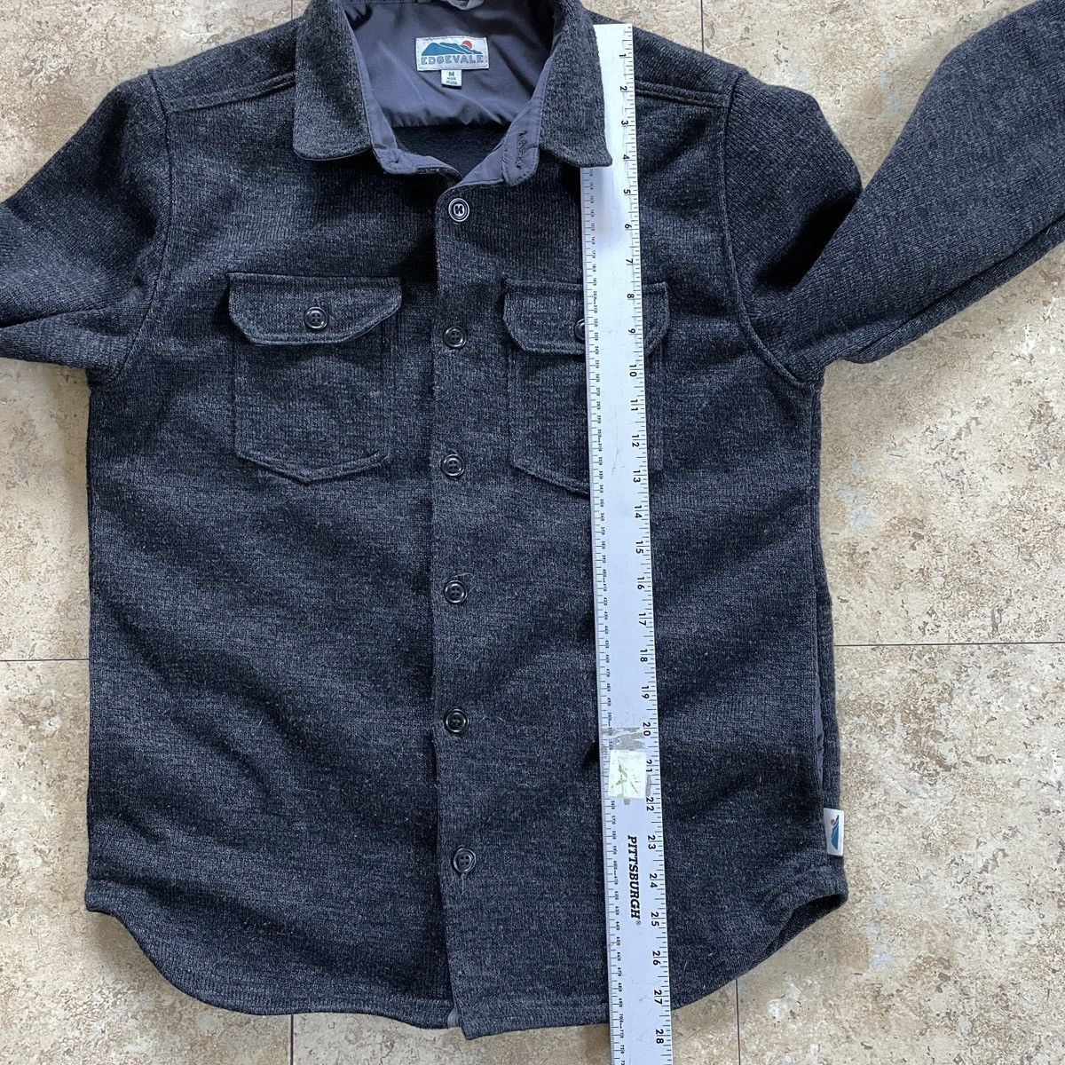 Edgevale Edgevale dark gray wool blend shirt jacket Size US M / EU 48-50 / 2 - 8 Thumbnail