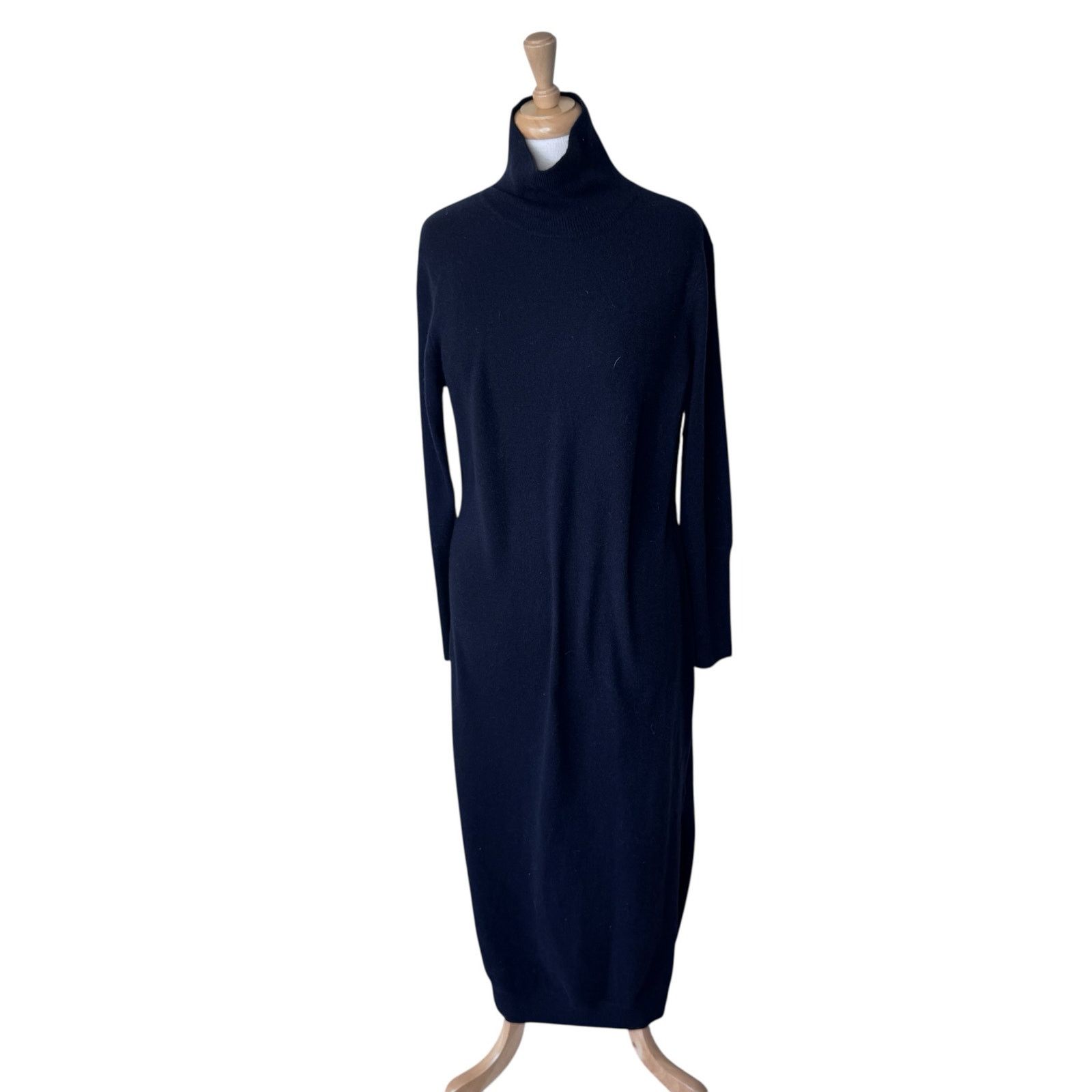 NAADAM NAADAM 100% Cashmere Turtleneck Sweater Dress Black Large Size L / US 10 / IT 46 - 1 Thumbnail
