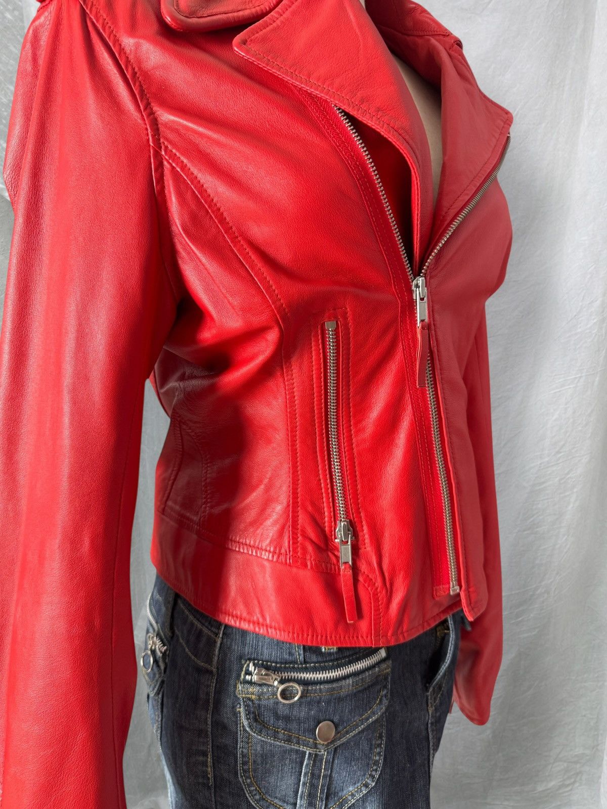 True Religion True Religion Vintage Y2K Leather Moto Jacket Size M / US 6-8 / IT 42-44 - 5 Thumbnail