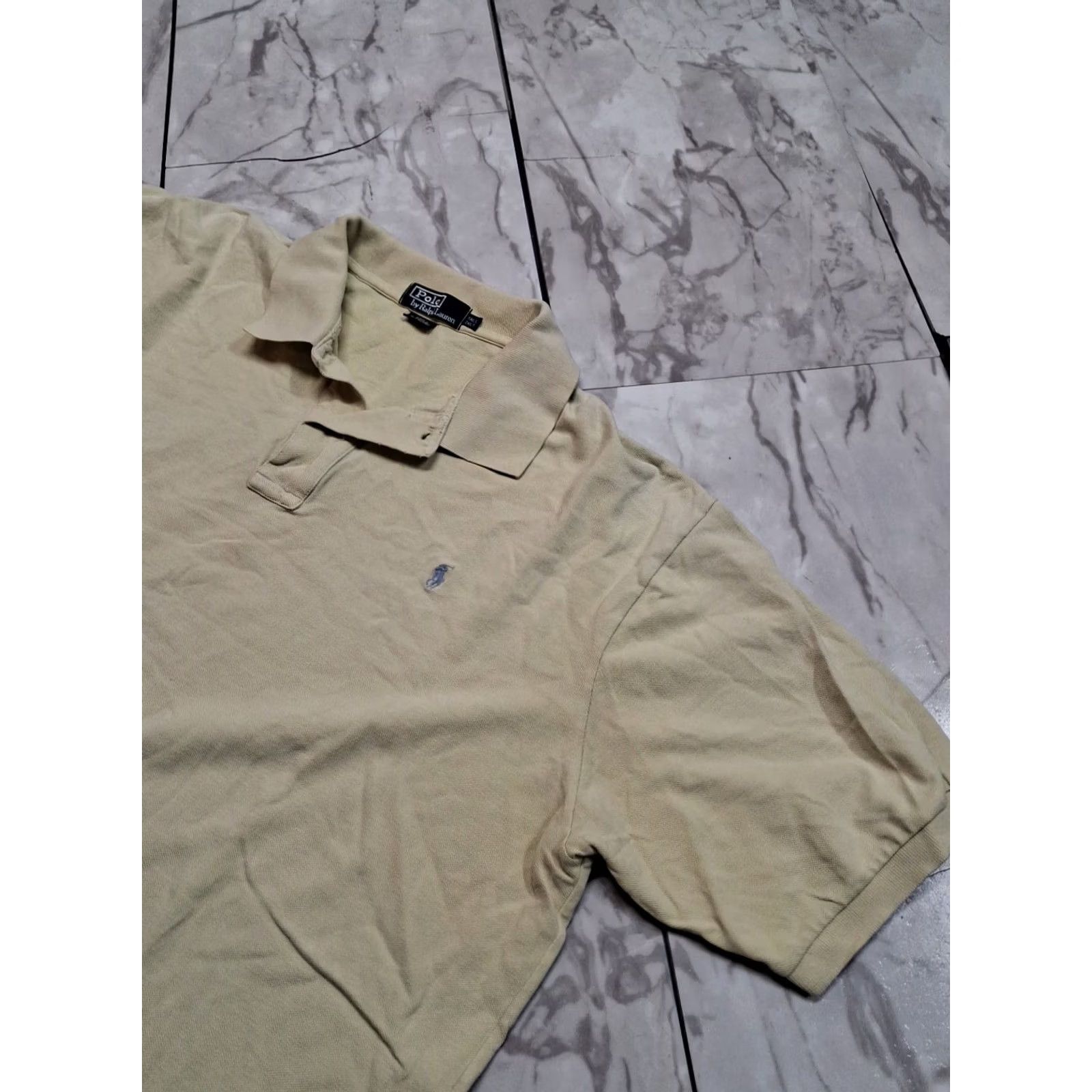 Polo Ralph Lauren Polo Ralph Lauren Polo Shirt Mens 2XLT Pale Yellow Short Sleeve Casual Size US XXL / EU 58 / 5 - 3 Thumbnail