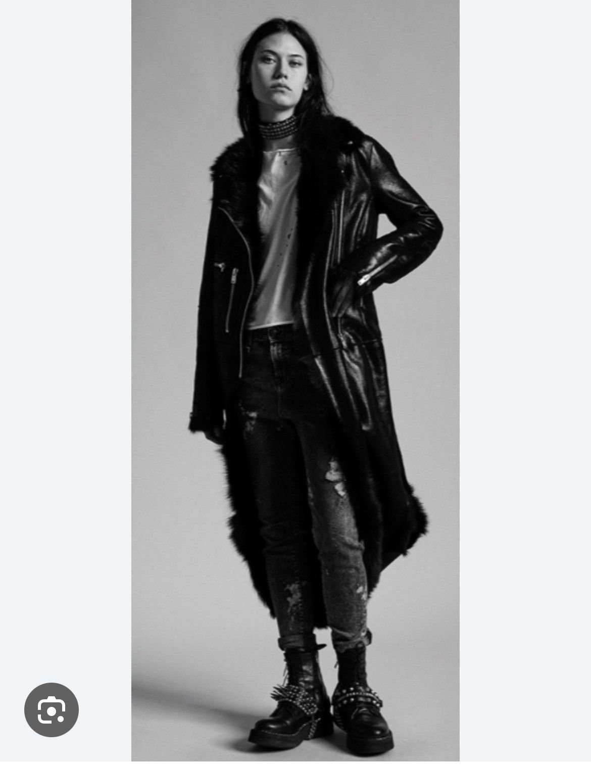 R13 R13 Oversized Shearling Moto Biker Coat $7995 Rick Owens Size S / US 4 / IT 40 - 5 Thumbnail