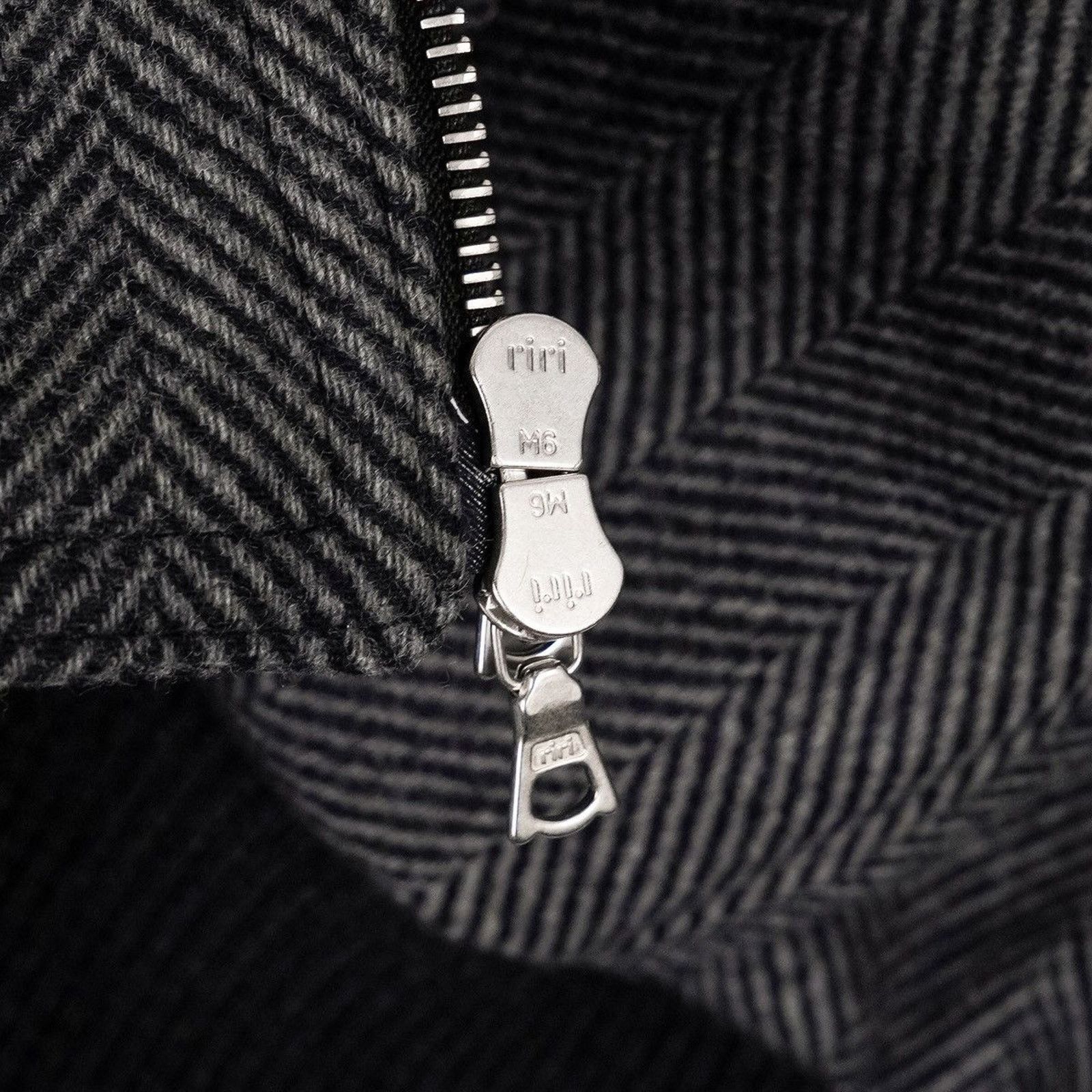 Dries Van Noten Dries Van Noten Mens Herringbone Wool Gray Zip Bomber Jacket Size US L / EU 52-54 / 3 - 9 Thumbnail
