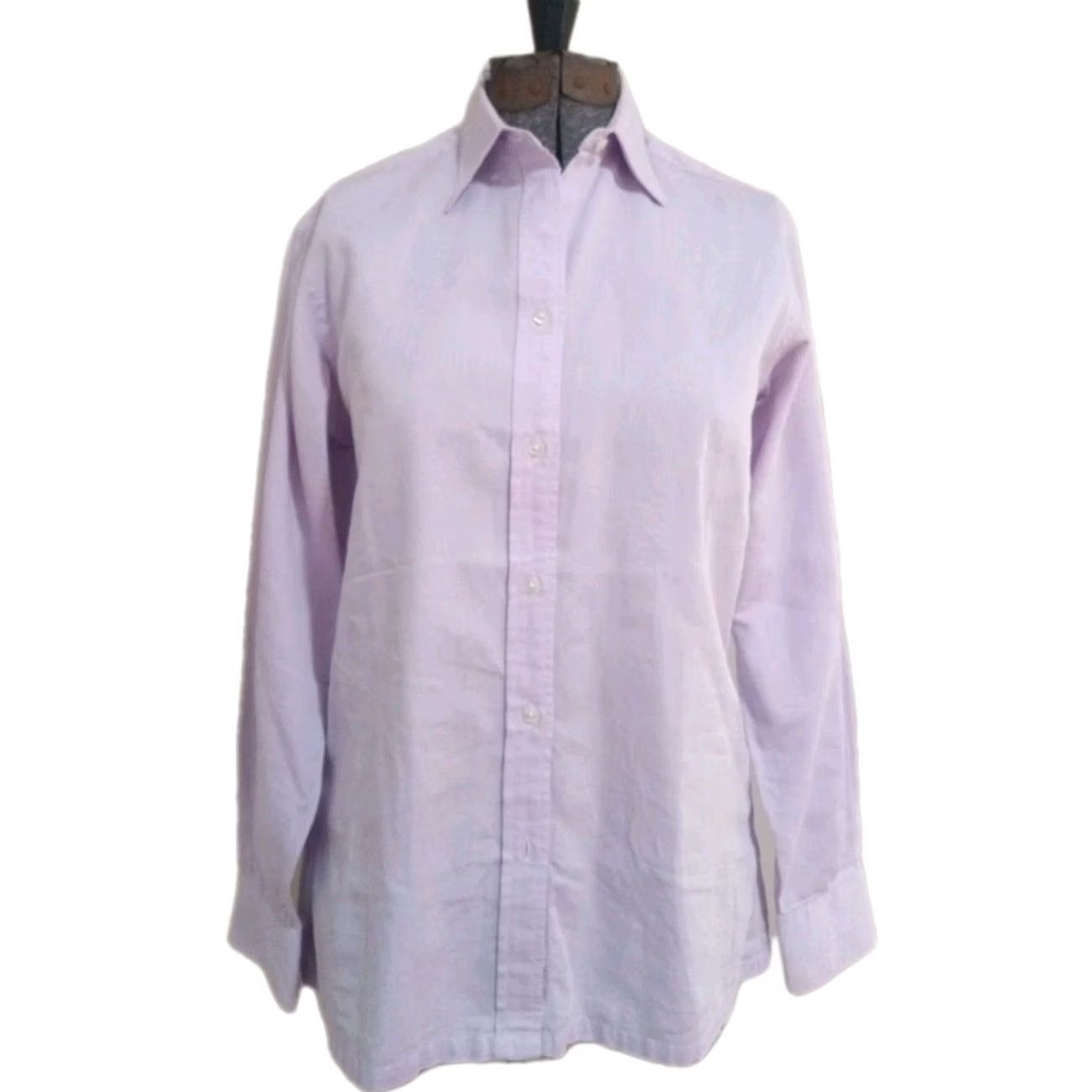 Vintage Essenza Purple Button-Up Shirt Womens L Blue Button-Up Shirt Womens L Blue Essenza Size L / US 10 / IT 46 - 5 Thumbnail