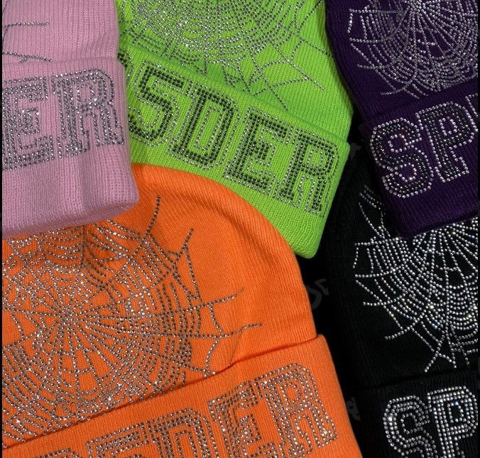 Sp5der Sp5der Rhinestone Web Beanie - Black Size ONE SIZE - 7 Thumbnail