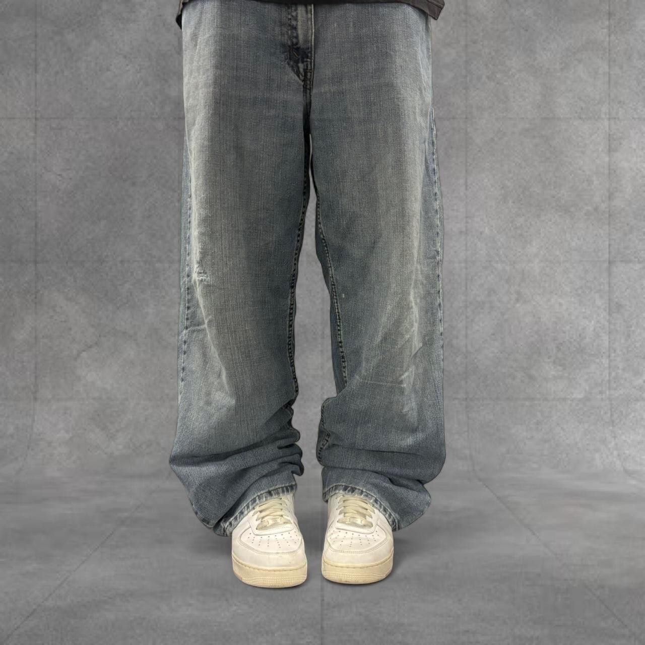 Vintage Crazy Vintage Y2K/2000s Super Baggy Skater Grunge Medium Blue Wash Denim Jeans! Size US 40 / EU 56 - 1 Thumbnail