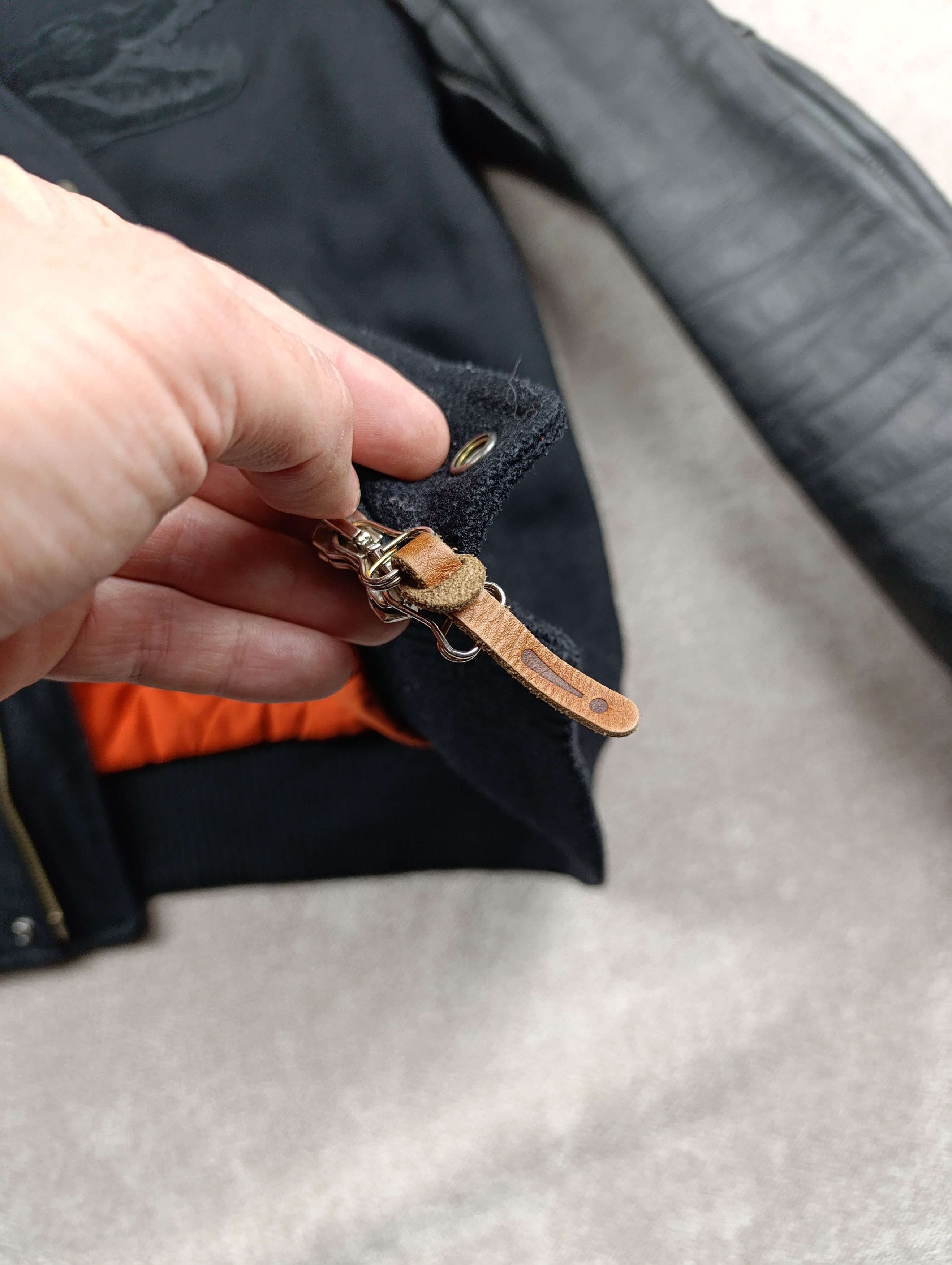 Lacoste Lacoste Live Black Leather Varsity Wool Jacket Mens Size US M / EU 48-50 / 2 - 17 Thumbnail