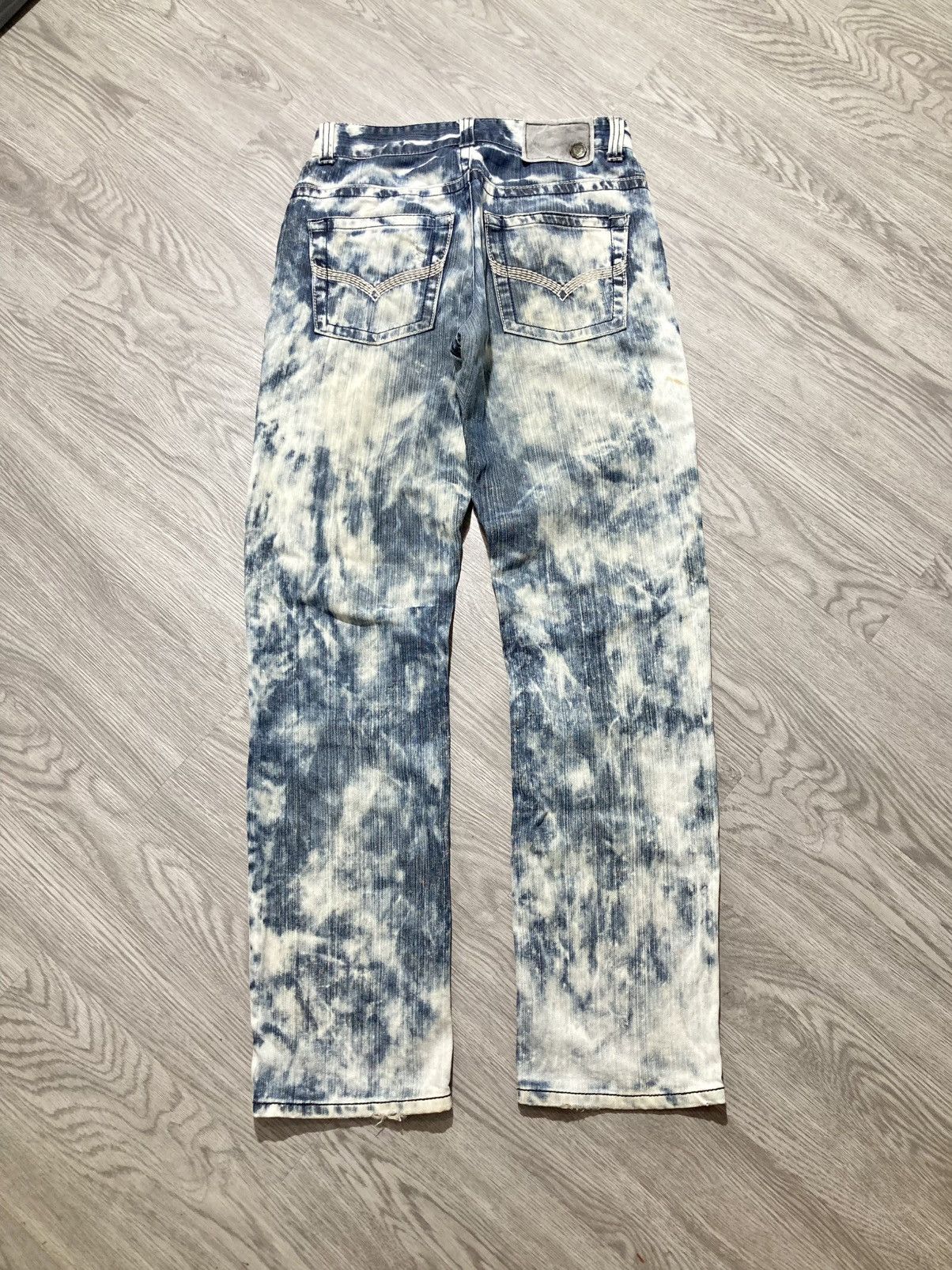 Tornado Mart 2000s Ugiz Distressed Ripped Acid Wash Denim Tornado Style Size US 29 - 11 Thumbnail