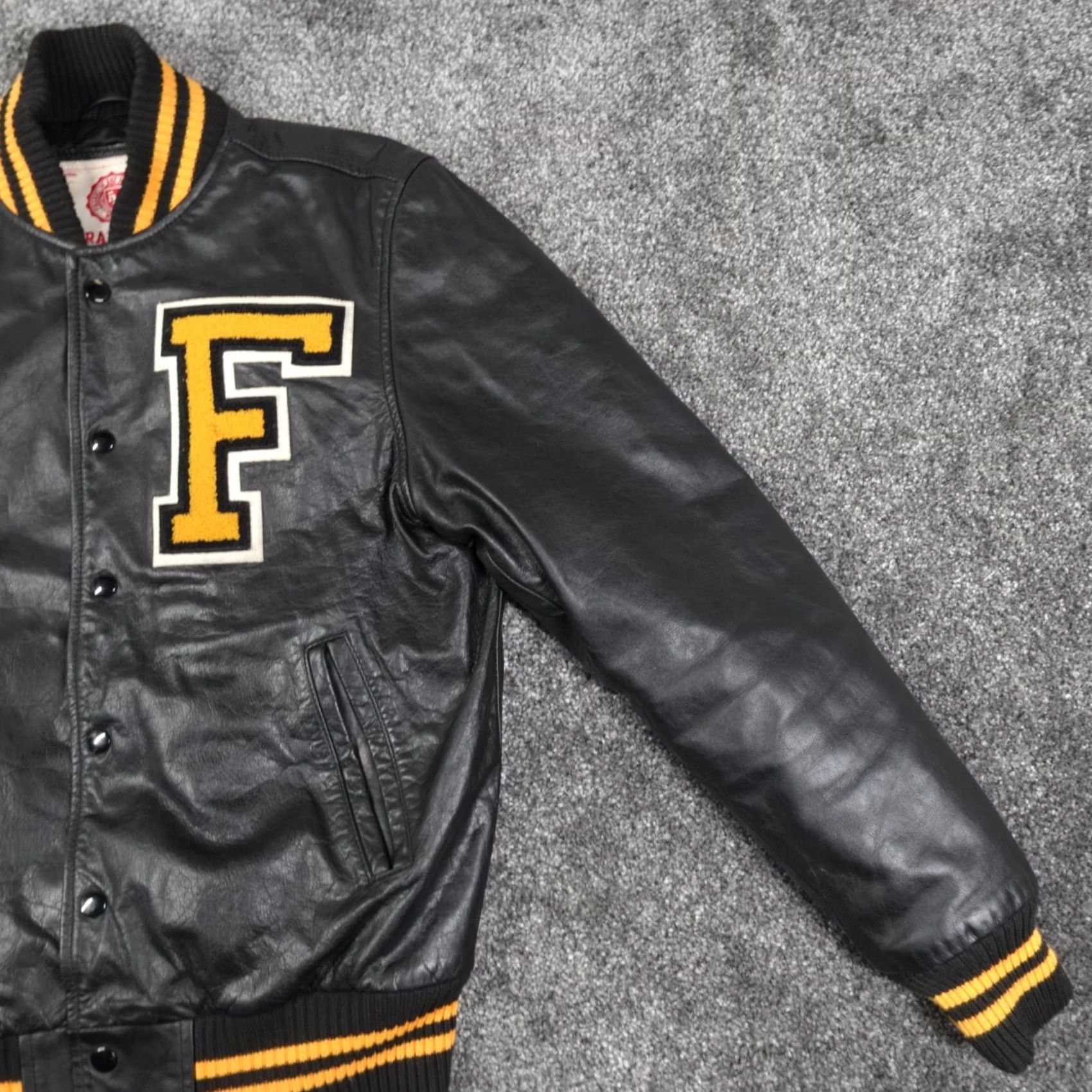 Franklin & Marshall Franklin & Marshall Leather Bomber Jacket Mens Size Small Black Size US S / EU 44-46 / 1 - 3 Thumbnail