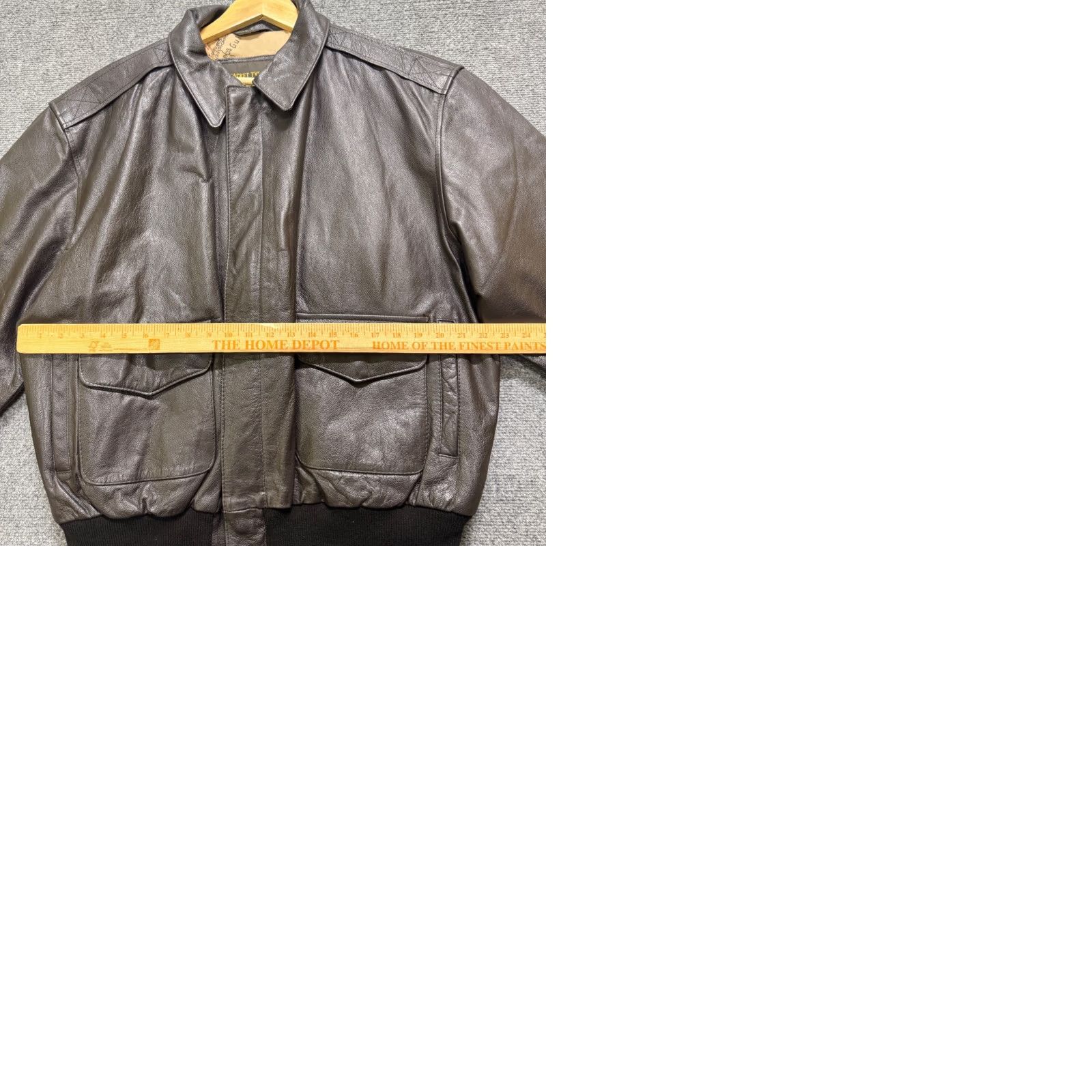 Avirex VINTAGE Avirex A-2 Jacket Mens XL Brown Leather Flight Bomber Air USA 90s print Size US XL / EU 56 / 4 - 9 Thumbnail