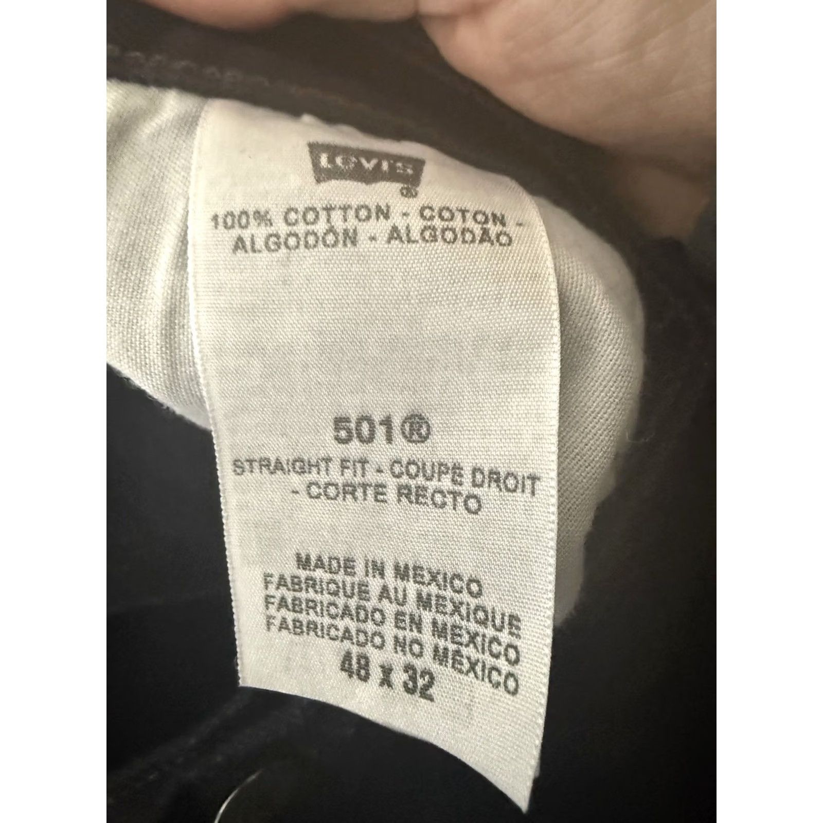 Levi's Levi's 501 Jeans Black Men's 48x32 Original Fit Casual Work Basic Fish Camp Size US 32 / EU 48 - 7 Thumbnail