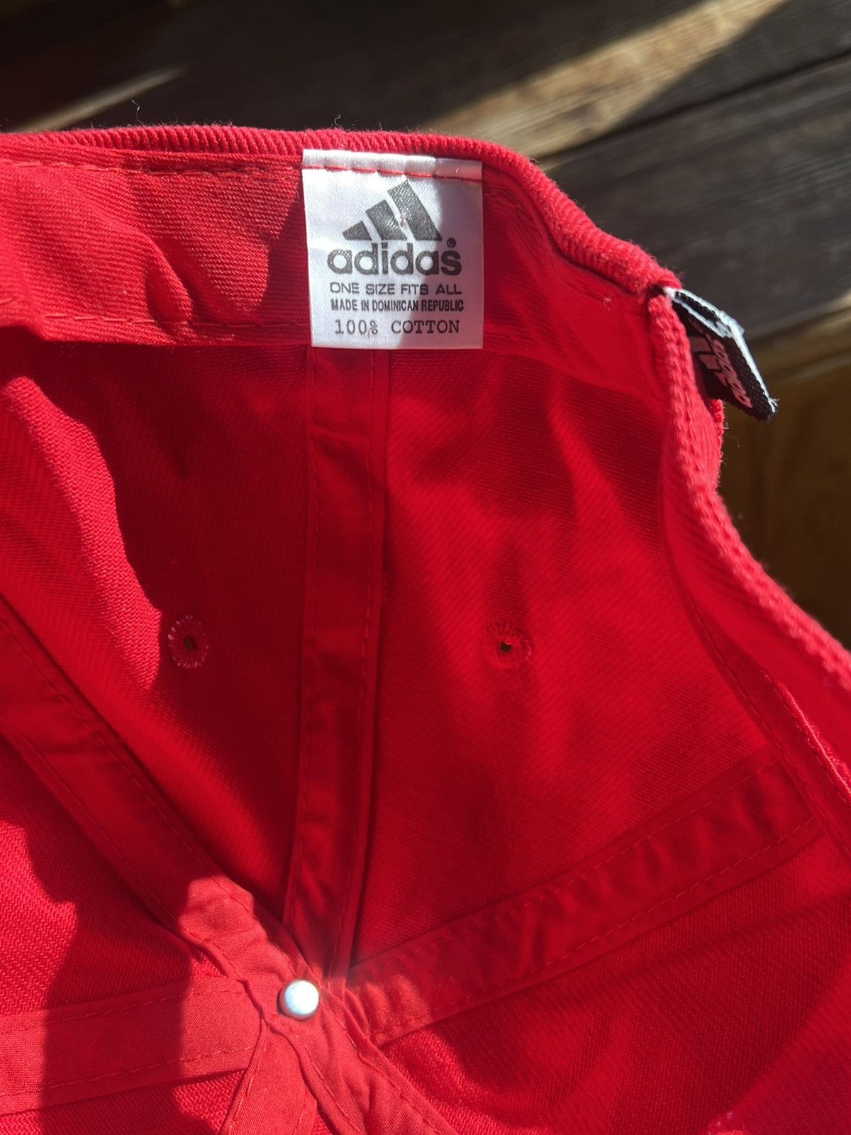 Adidas Vintage Red Hat Adidas Y2K Football Cap Size ONE SIZE - 14 Thumbnail