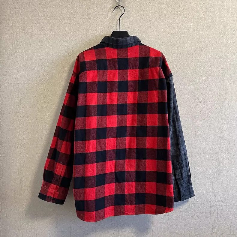 Balenciaga Balenciaga SS21 Black and Red Plaid Patchwork Embroidered l Size US XS / EU 42 / 0 - 2 Thumbnail