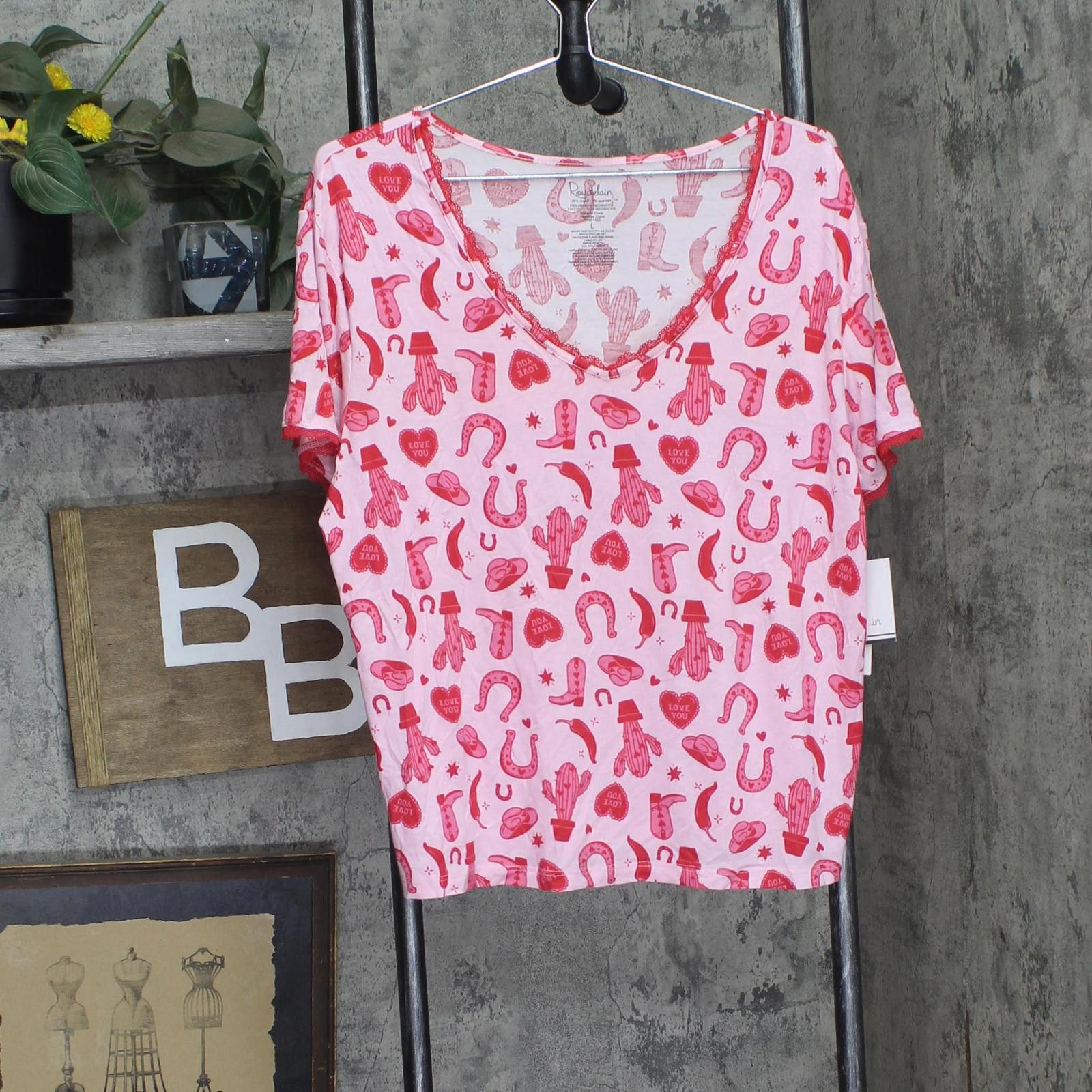 Other New Roudelain Pajama Shirt Top Ejje319m Cowgirl Pink L Size L / US 10 / IT 46 - 1 Thumbnail
