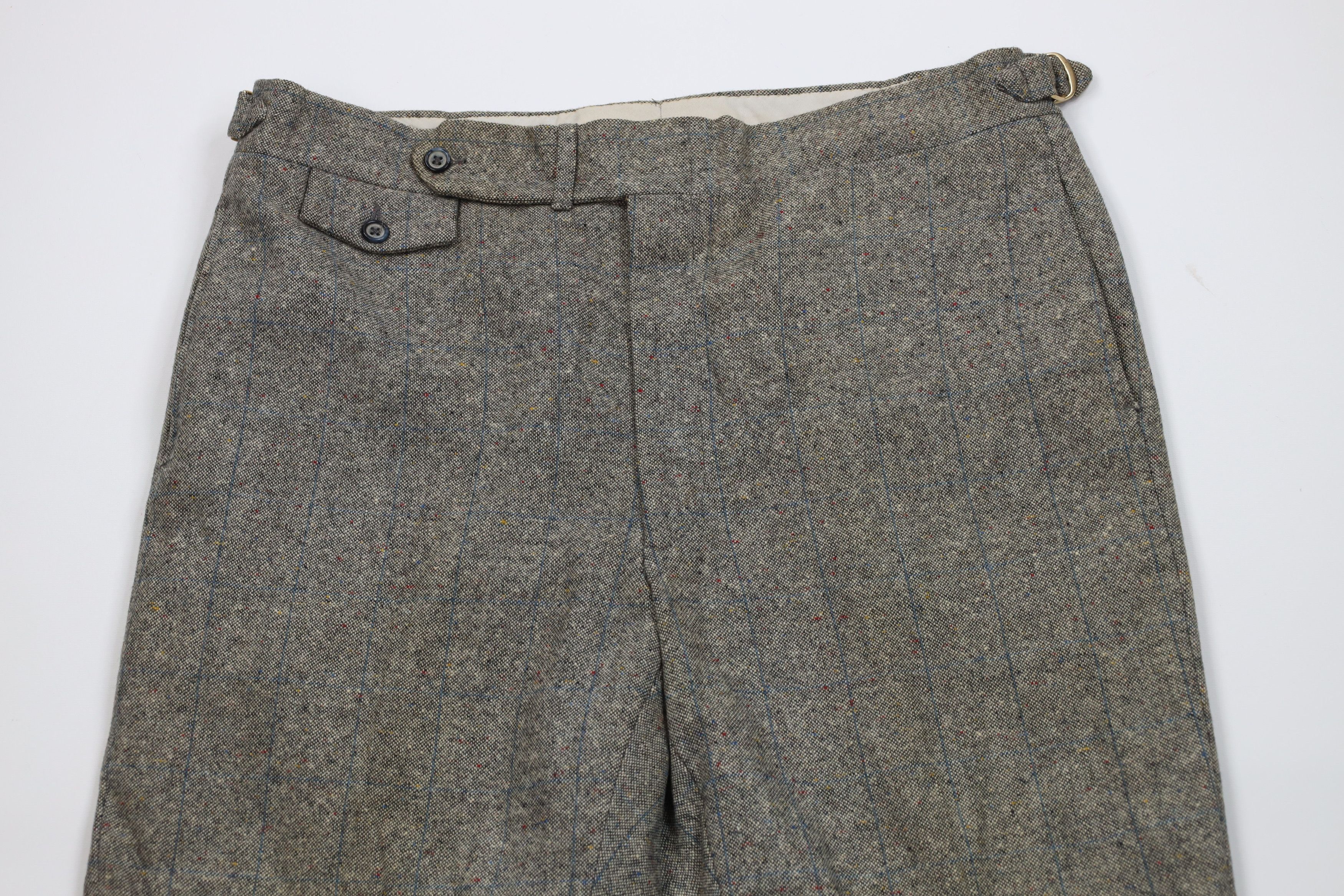 Vintage Vintage 60s Wool Tweed Buckle Back Bell Bottoms Pants USA Size US 38 / EU 54 - 2 Thumbnail