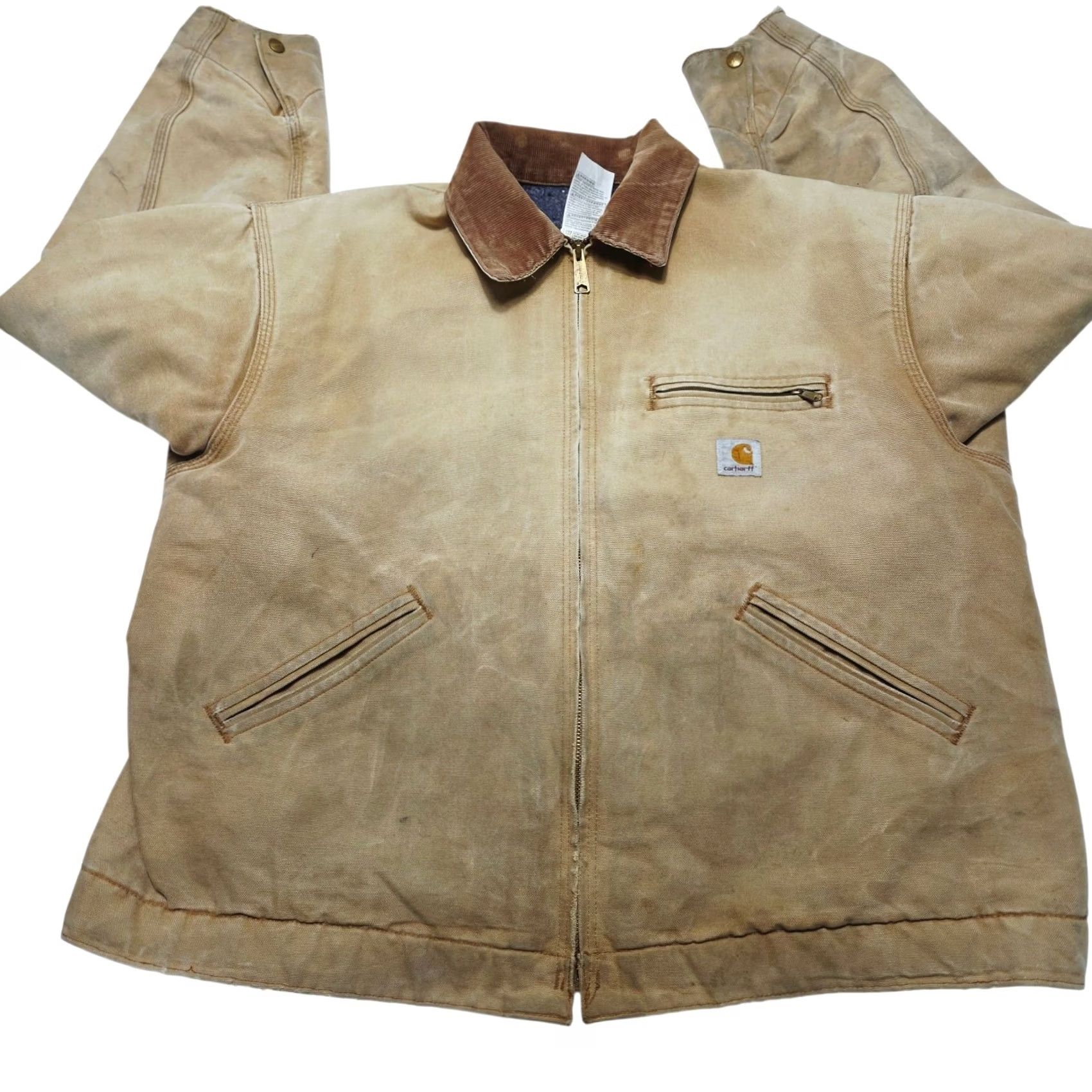 Carhartt VINTAGE Carhartt Jacket Detroit J01 BRN Lined Size 50 90's Distressed Brown Size US M / EU 48-50 / 2 - 2 Thumbnail