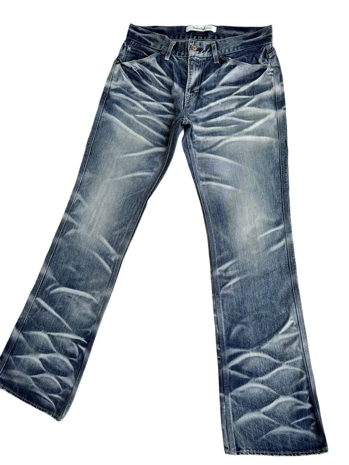 Japanese Brand ⚡️Distressed Japanese Brand Urban Craft Vintage Flare Jeans Size US 32 / EU 48 - 7 Thumbnail