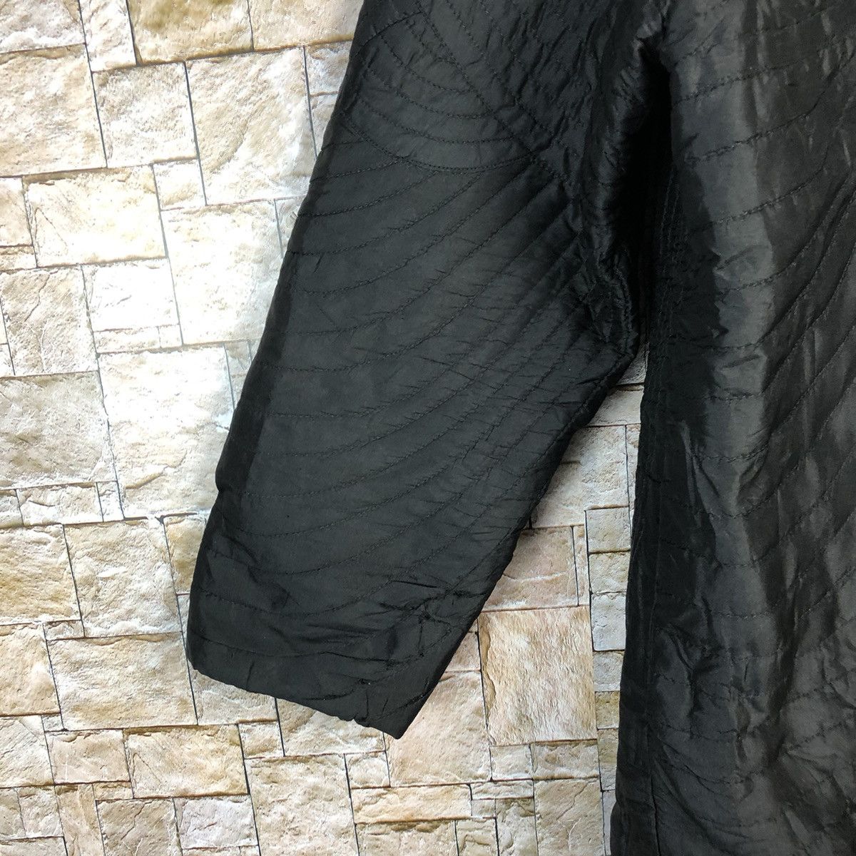Vintage Thai Silk Black hand made Coats cardigan #A220 Size US M / EU 48-50 / 2 - 7 Thumbnail