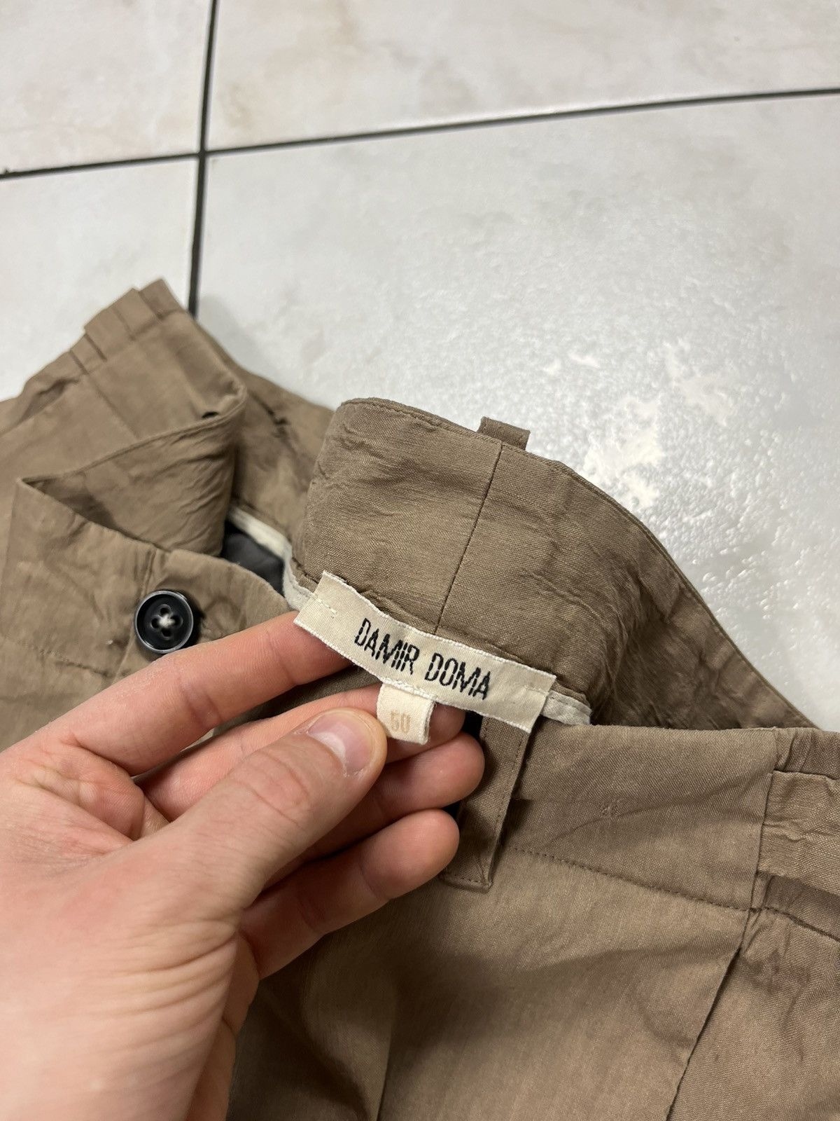 Damir Doma × Designer Damir Doma linen drop crotch pants asymmetric Size US 34 / EU 50 - 10 Thumbnail