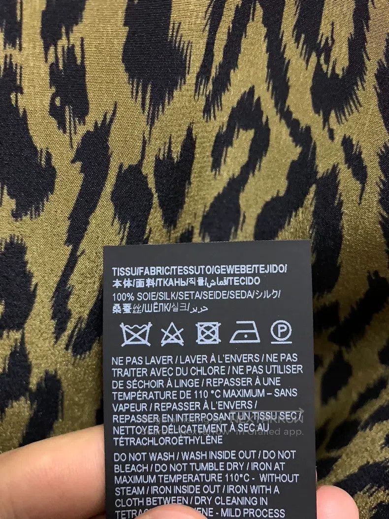 Saint Laurent Paris Saint Laurent Paris Size 37 Silk Leopard Print All-Over Sh Size US S / EU 44-46 / 1 - 5 Thumbnail