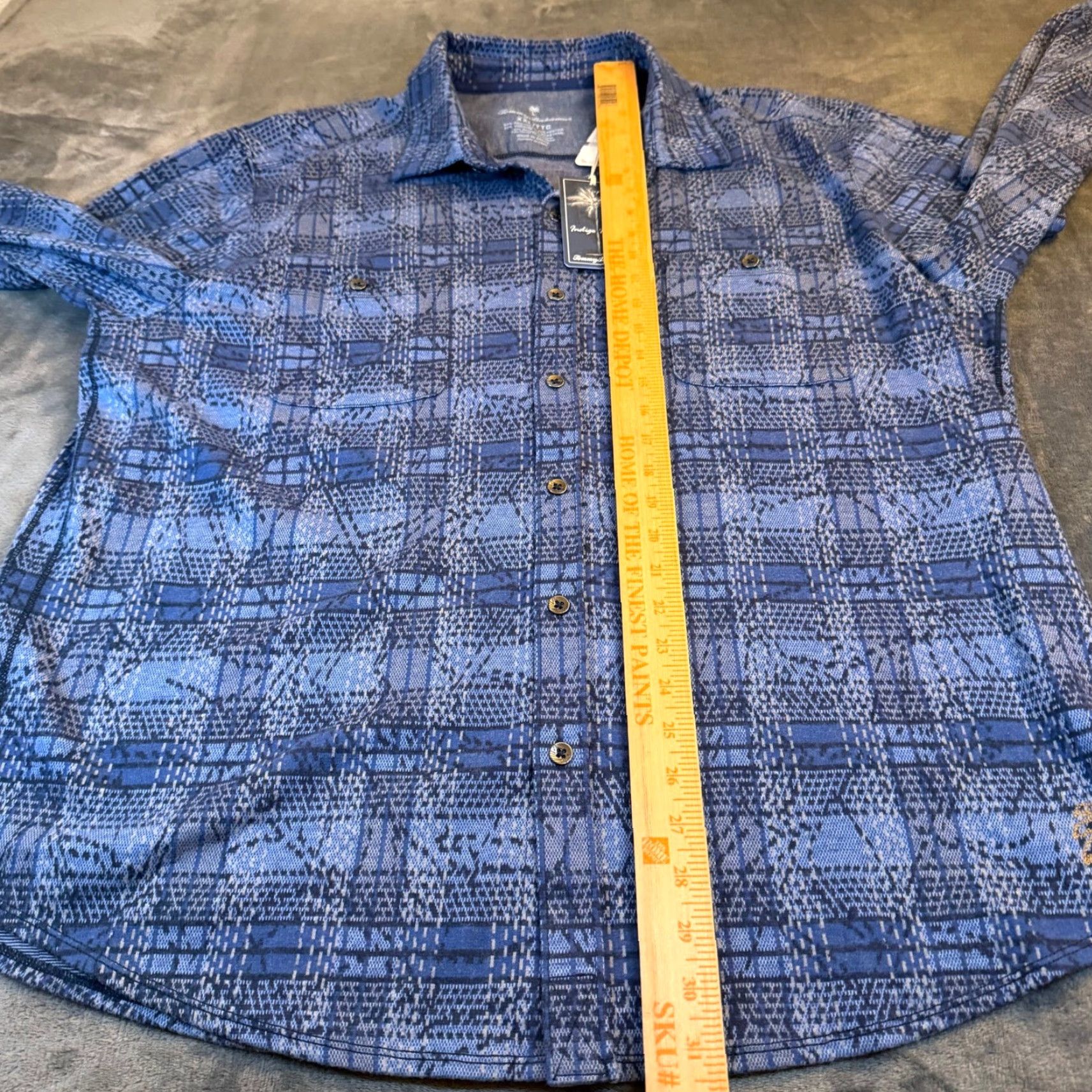 Tommy Bahama Tommy Bahama Plaid Shirt Button-Up Long Sleeve Mens XXL Blue Flannel NWT Casual Hawaiian Resort Wear Button-Up Shirt Size US XXL / EU 58 / 5 - 7 Thumbnail