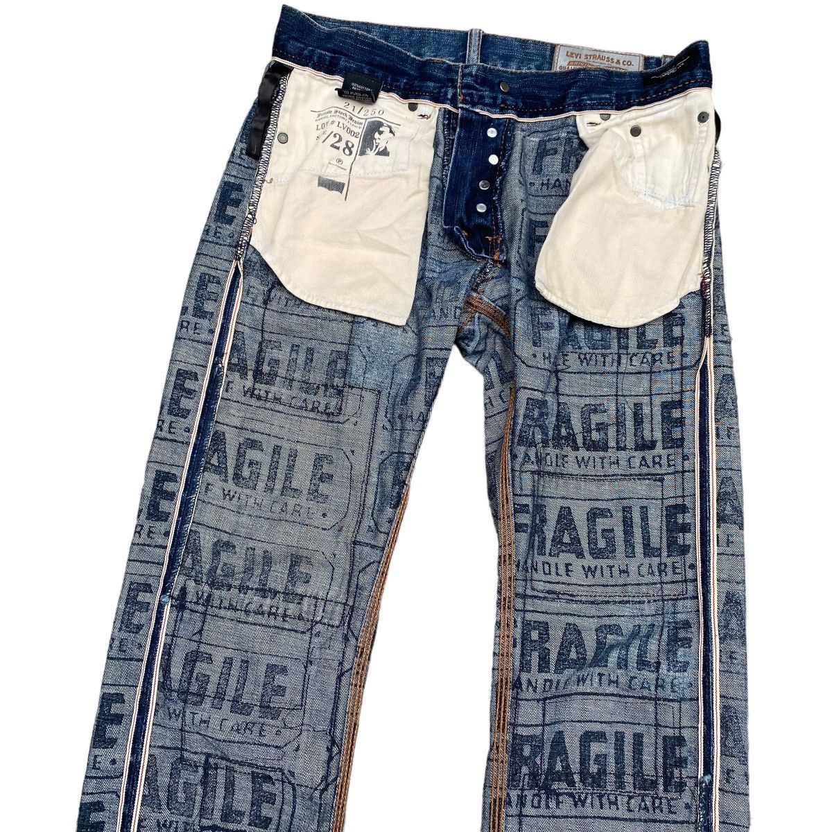 Andy Warhol × Levi's Rare 21/250 Levi's X Andy Warhol Factory Patchwork Denim Size US 28 / EU 44 - 8 Thumbnail