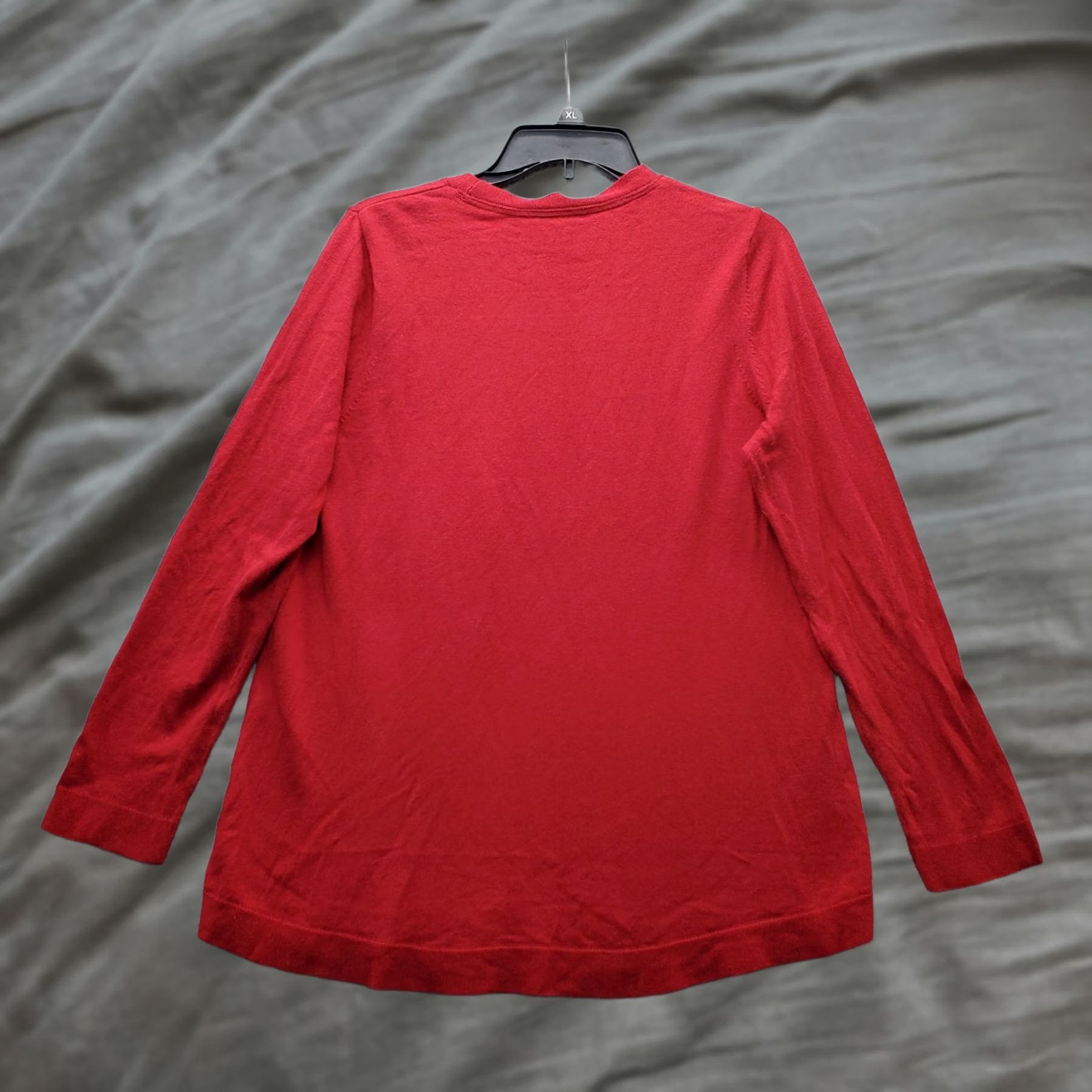 J. Jill J. Jill Sweater Womens Size M Red Solid Tight Knit Pullover Raglan Hem & Cuff Knitwear Size M / US 6-8 / IT 42-44 - 1 Thumbnail