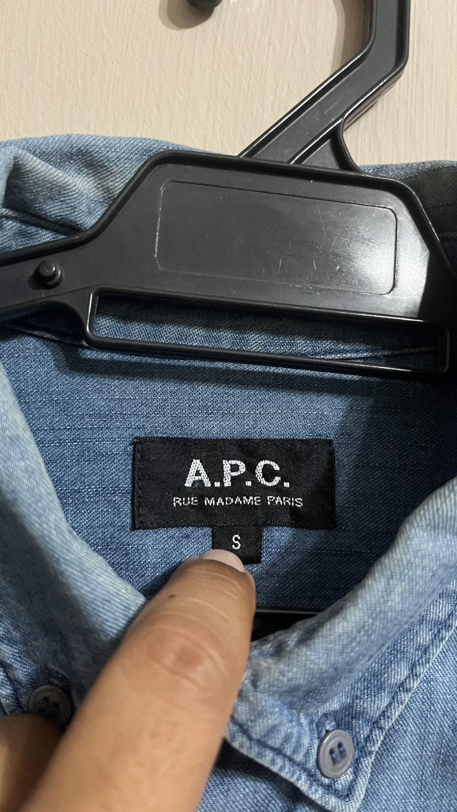 A.P.C. Vintage A.P.C Faded Denim Button Up Shirt Size US S / EU 44-46 / 1 - 8 Thumbnail