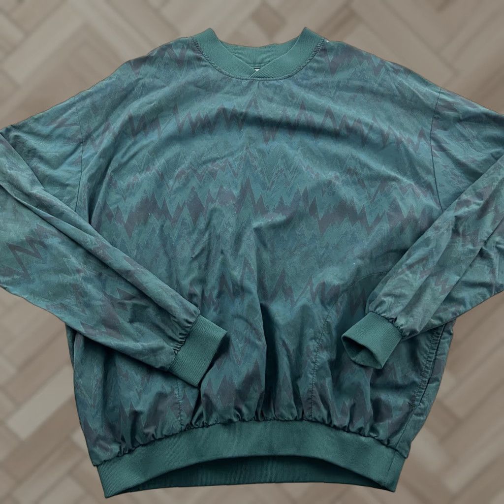 Vintage VINTAGE Turfer Jacket Golf Men XL Green Windbreaker Abstract Pullover Nylon Size US XL / EU 56 / 4 - 1 Thumbnail