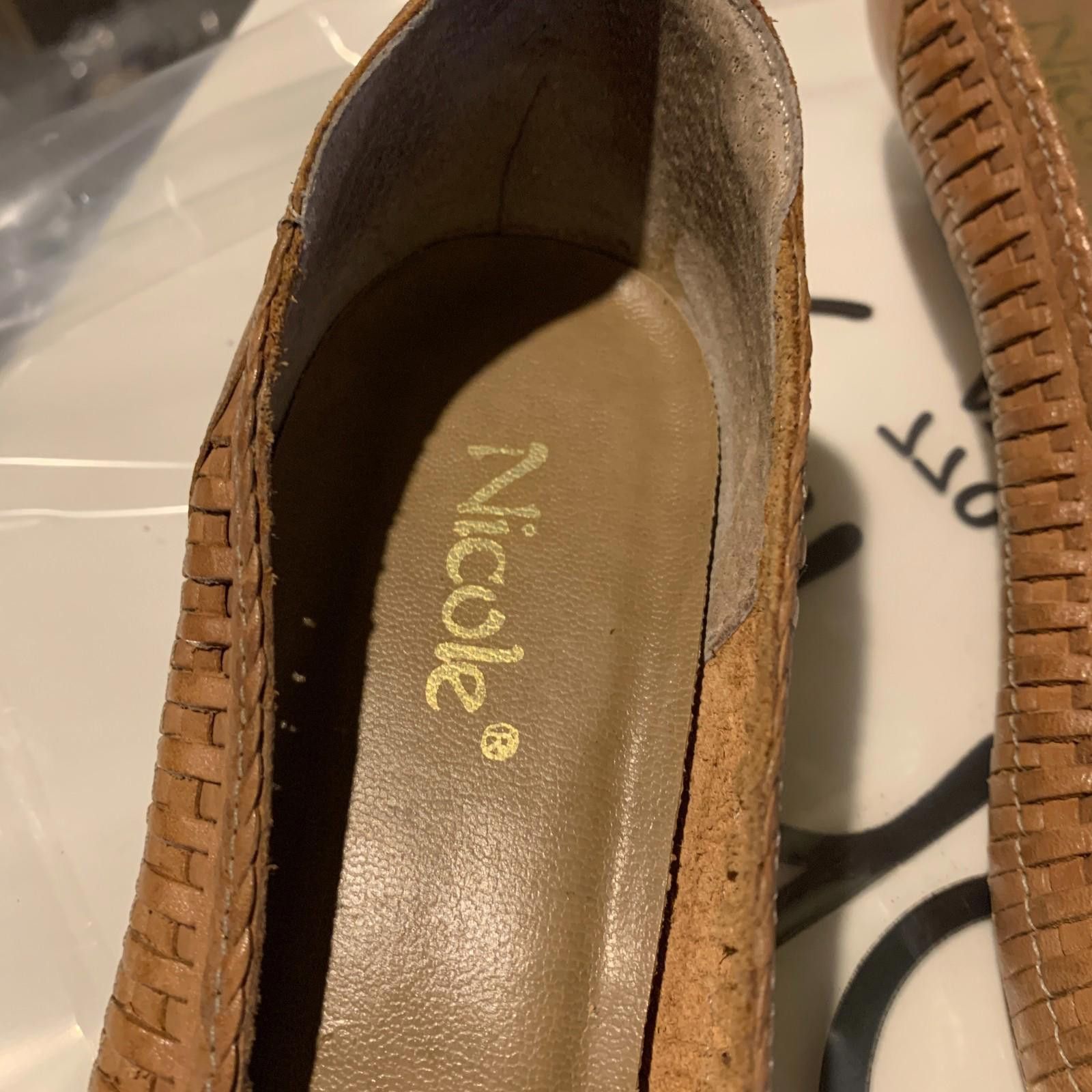 Nicole Club VINTAGE NICOLE Womens 10M Brown Slip-on Low Heel Shoes (S613 Size US 10 / IT 40 - 6 Thumbnail
