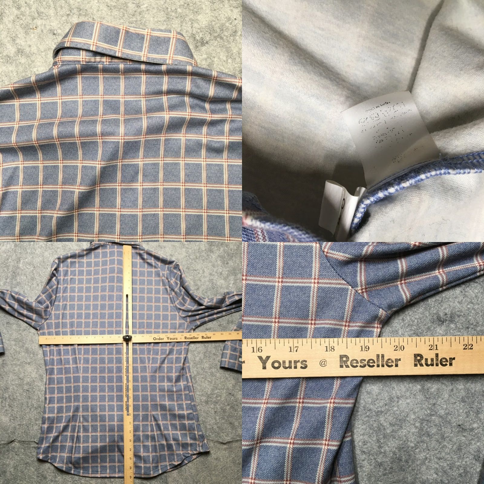 Vintage State & Liberty Plaid Shirt Mens Large Blue Athletic Fit Shirt Size US L / EU 52-54 / 3 - 8 Thumbnail