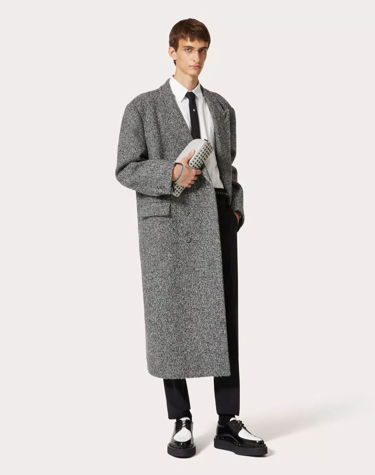Valentino oc11z0725 Double Breasted Coat in Dark Grey Size US M / EU 48-50 / 2 - 3 Thumbnail