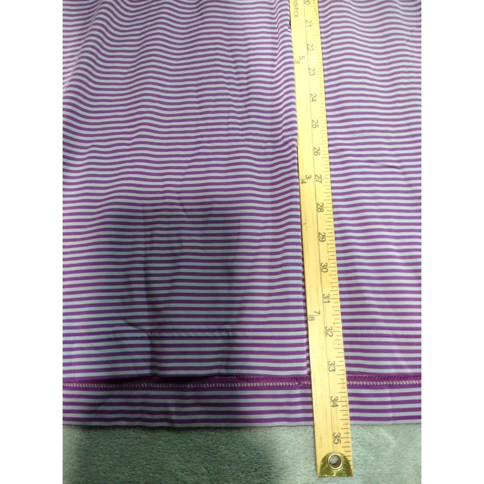Footjoy FootJoy Polo Mens XL Purple Striped Short Sleeve Golf Performance Shirt Size US XL / EU 56 / 4 - 4 Thumbnail