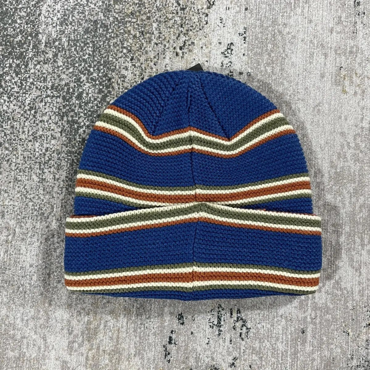 Stussy TRIPLE STRIPES BEANIE HAT // BLUE Size ONE SIZE - 3 Thumbnail