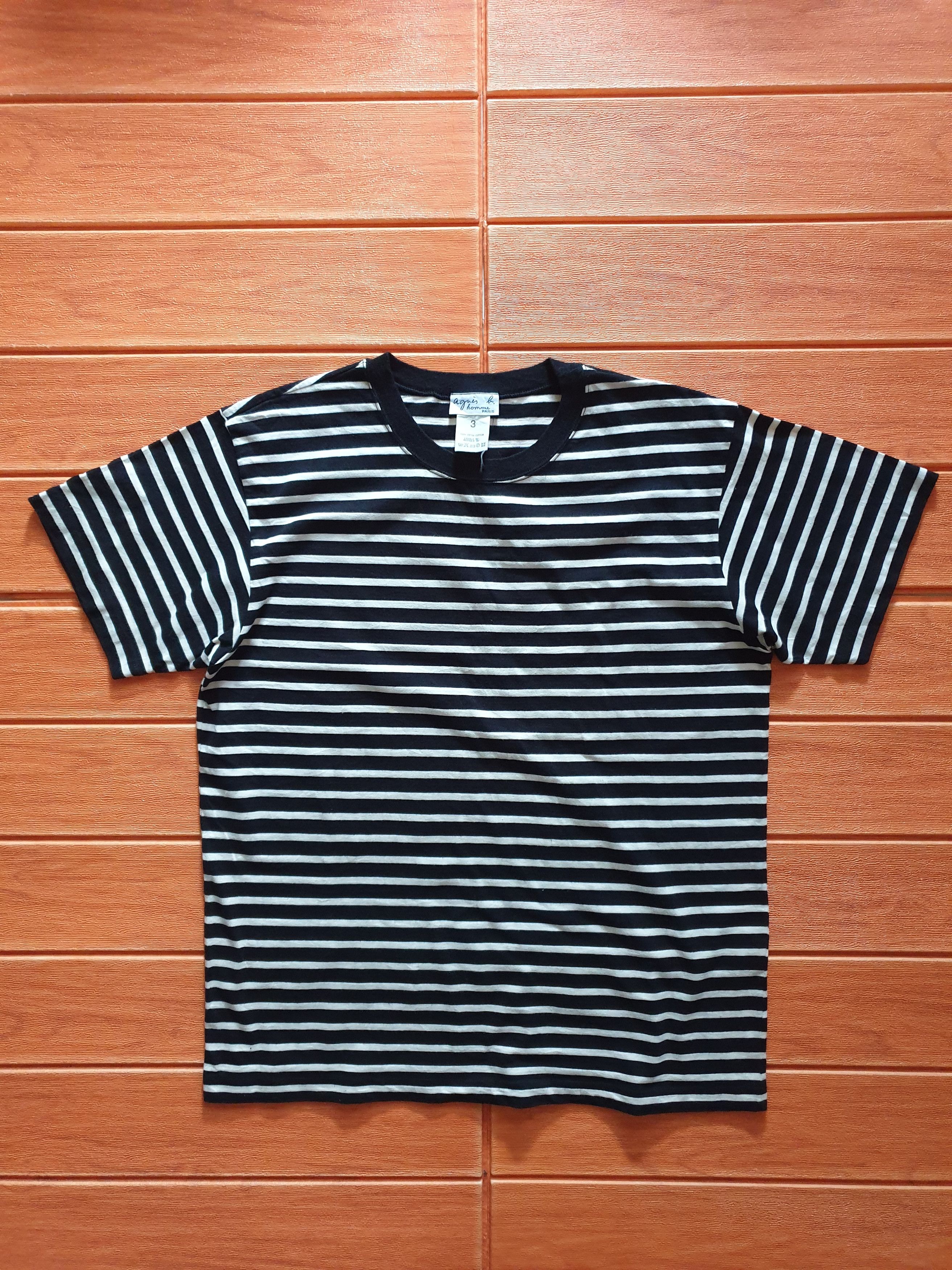 Agnes B. Agnès Border Cut And Sew 1 Long Sleeve Black White