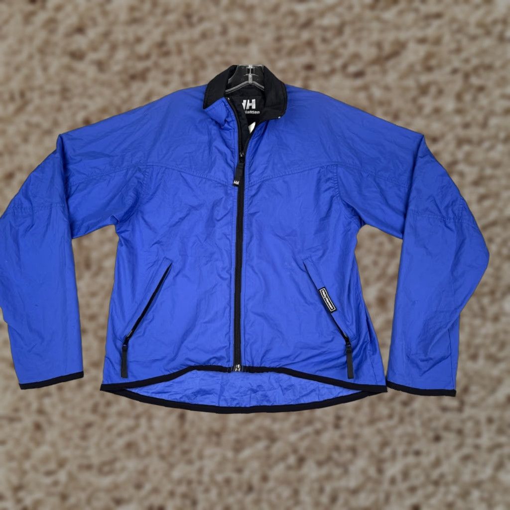 Helly Hansen Helly Hansen Jacket Womens Extra Small Blue Windbreaker Mock Neck Teijen Silmond Size L / US 10 / IT 46 - 1 Thumbnail