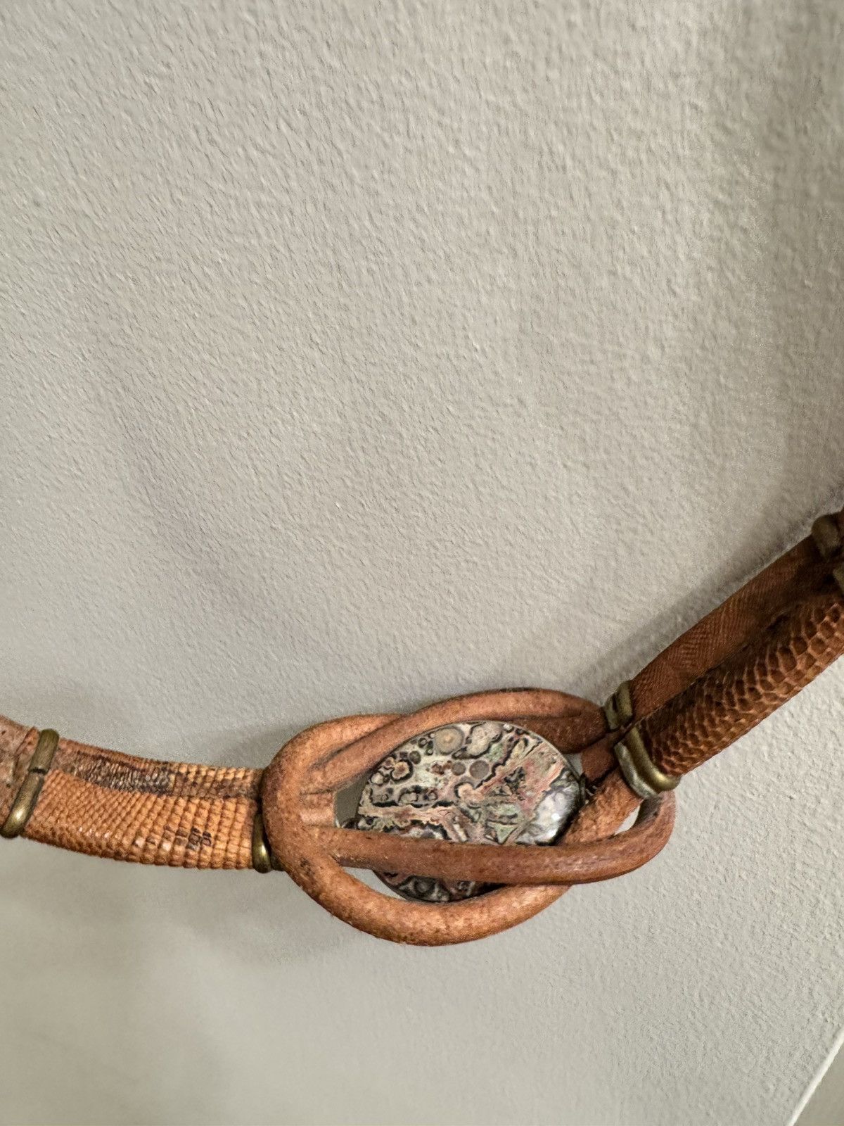 Native Native Leather & Snakeskin handmade belt Size ONE SIZE - 9 Thumbnail
