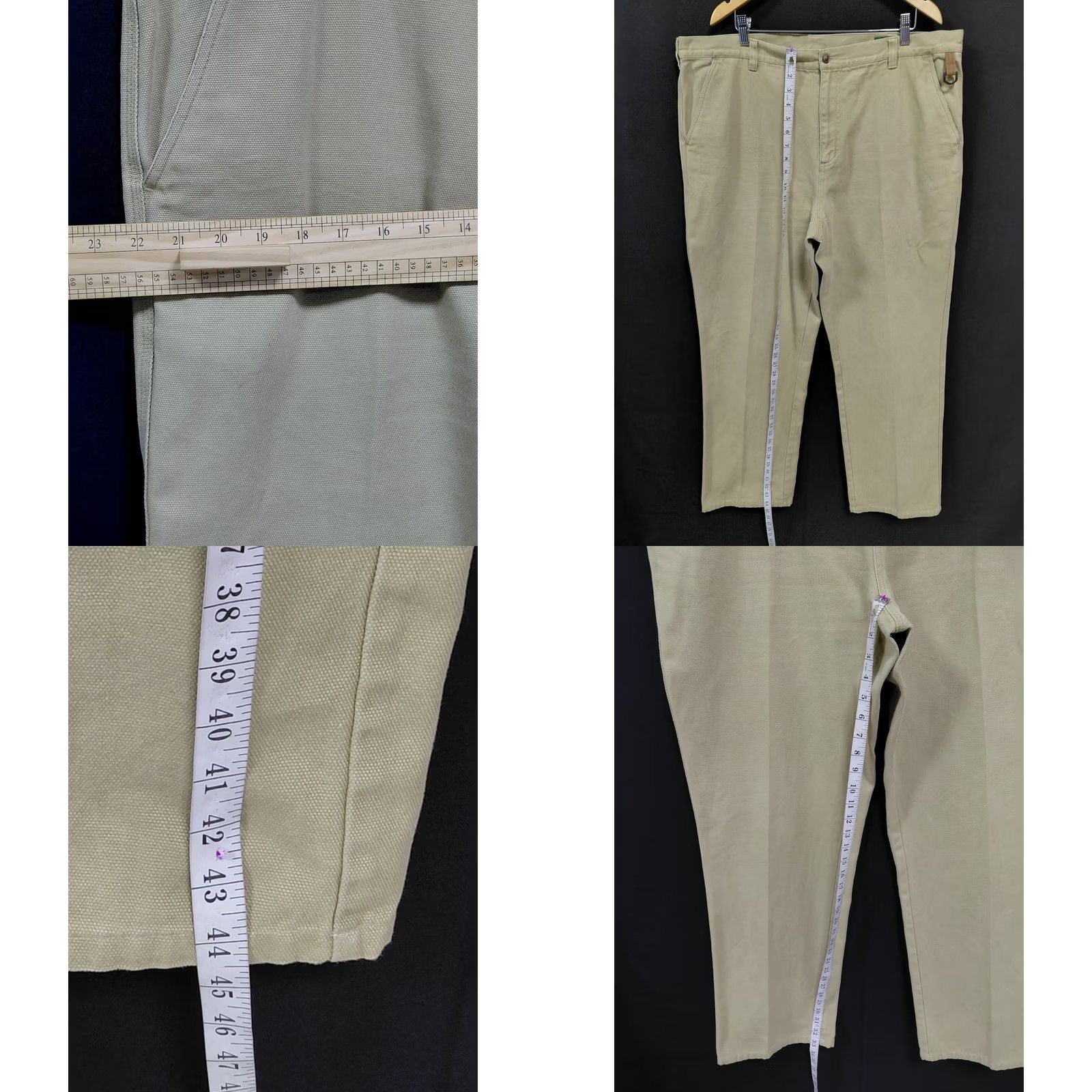 Orvis Orvis Pants Beige Solid Cotton Regular Fit Men 44 Woven Chino Straight Rise Mid 10-12 in Inseam 33 in Button Machine Washable Casual Size US 44 / EU 60 - 8 Thumbnail