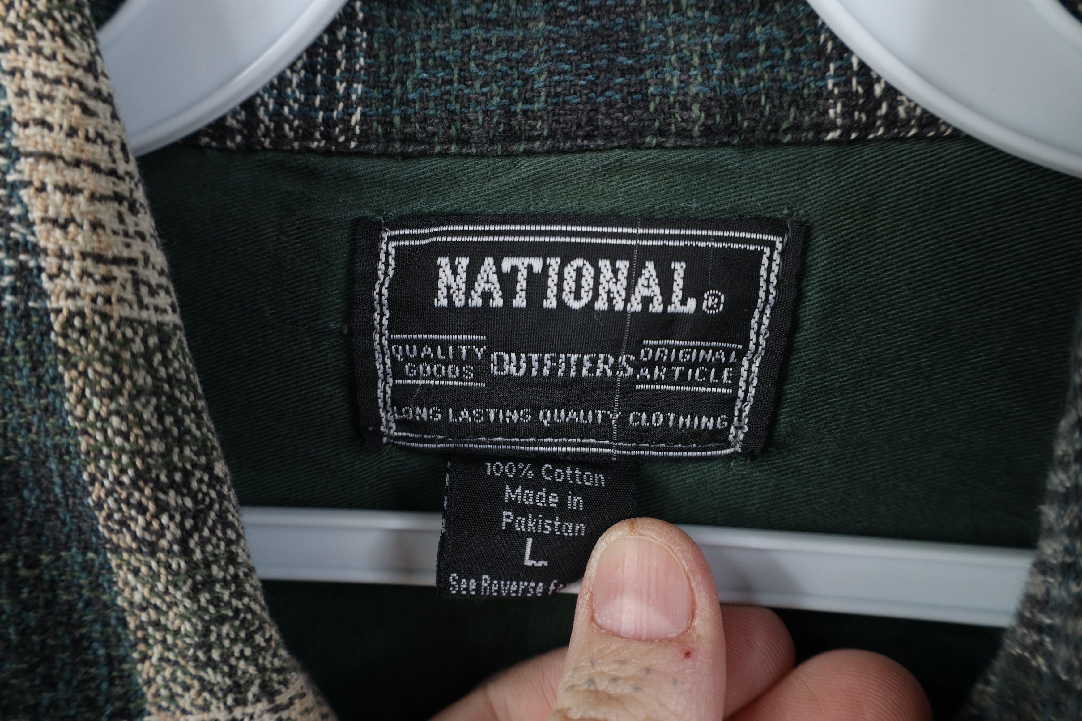 Vintage Vintage 90s Streetwear Tweed Collared Button Shirt Plaid Size US L / EU 52-54 / 3 - 9 Thumbnail