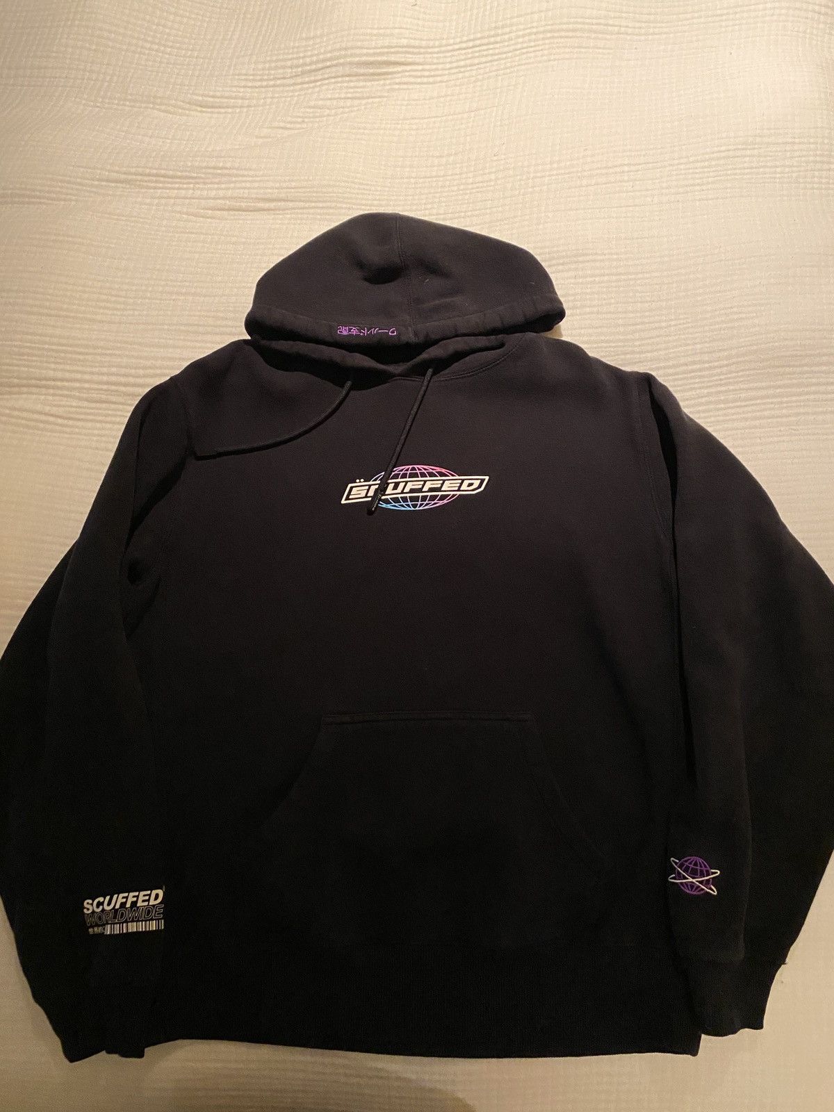 Black Hoodie Scuffed Worldwide Hoodie Black Scuffed Worldwide Hoodie