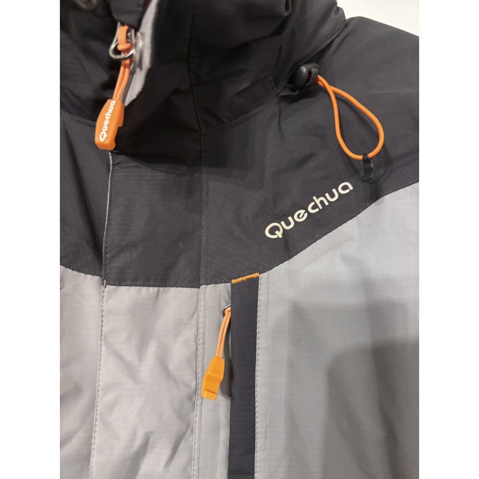 QUENCHLOUD Jacket Womens Quechua L Gray Black Waterproof Hiking Shell Size US XL / EU 56 / 4 - 8 Thumbnail