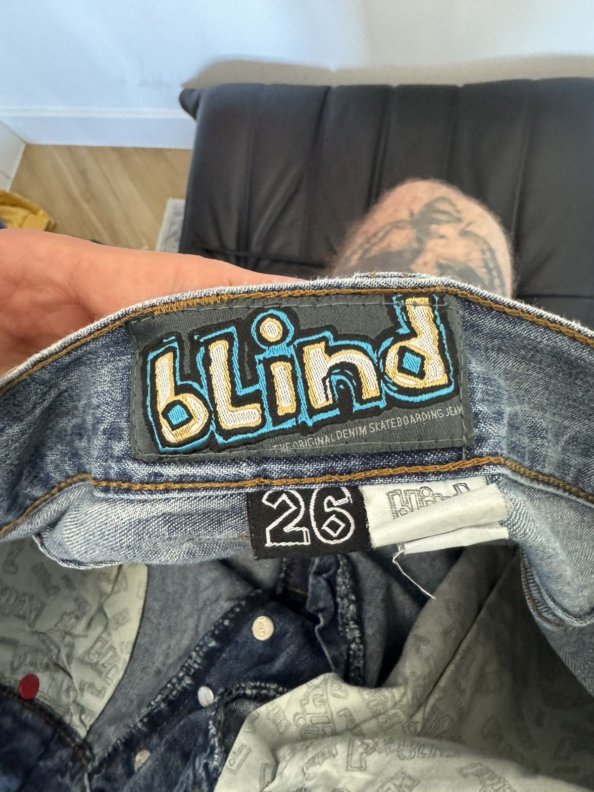 Hook-Ups Vintage Skate Denim Pant Blind Jeans Skateboard Sk8 Anime Size US 26 / EU 42 - 3 Thumbnail