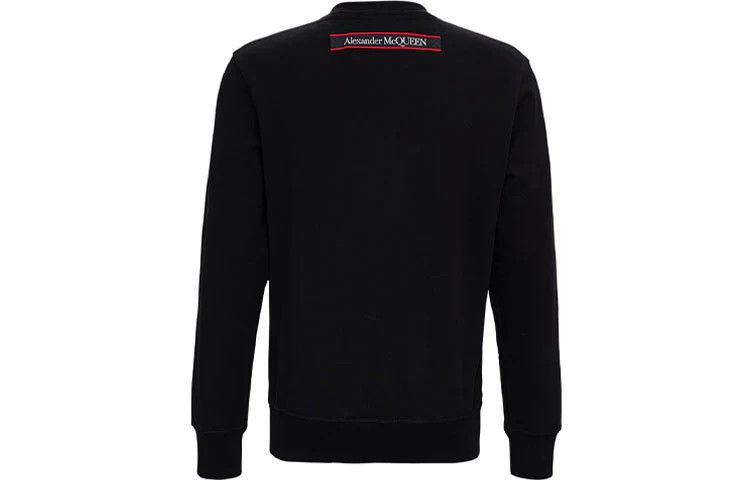 Alexander McQueen o1w1db10925 Selvedge Logo Tape Detail Sweatshirt in Black Size US XL / EU 56 / 4 - 5 Thumbnail