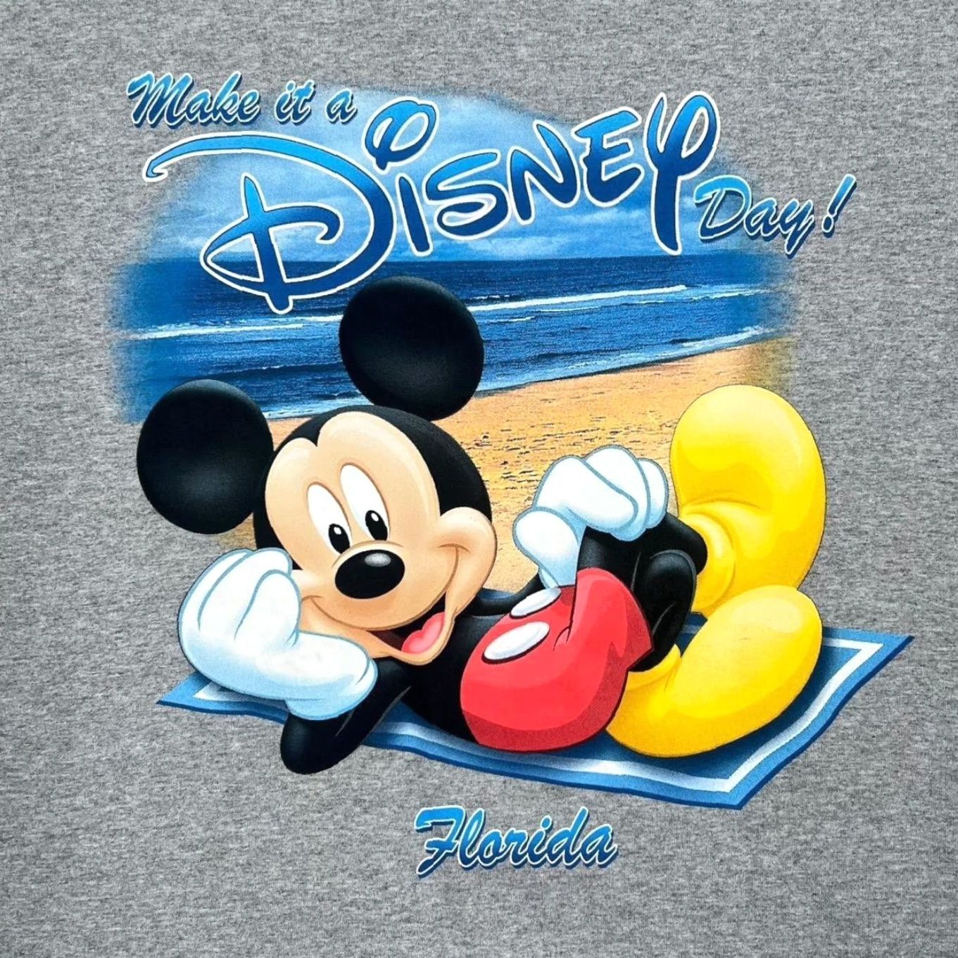 Disney VINTAGE Disney T-Shirt Mens graphic Florida Mickey Mouse USA Grey L Large SS Short Sleeve Cotton 2000s Shirts Concert Cotton Disney Graphic Print Size US L / EU 52-54 / 3 - 4 Thumbnail
