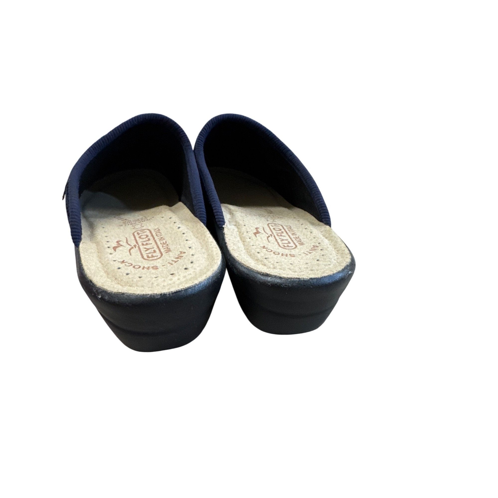 Designer Fly Flot Womens Blue leather Mesh Slip-On Mules sandals Size Size US 8.5 / IT 38.5 - 7 Thumbnail