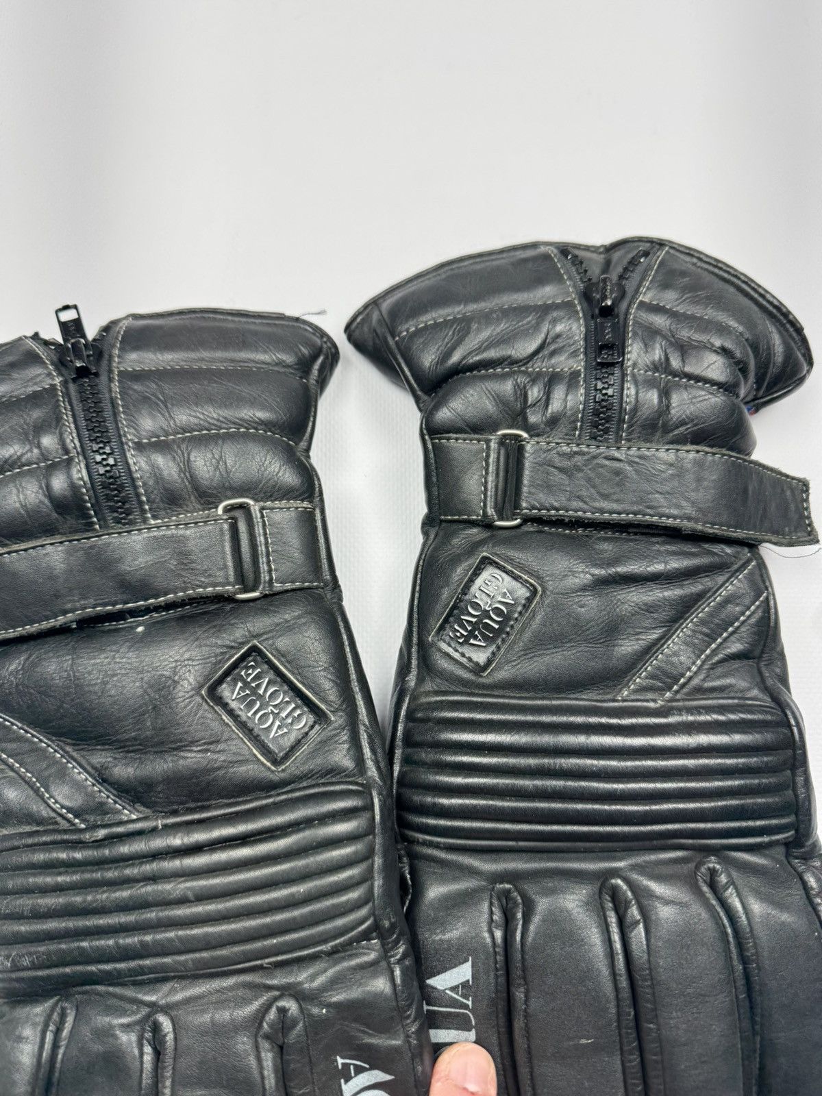 Vintage Vintage Frank Thomas Leather Bike Gloves Size ONE SIZE - 4 Thumbnail