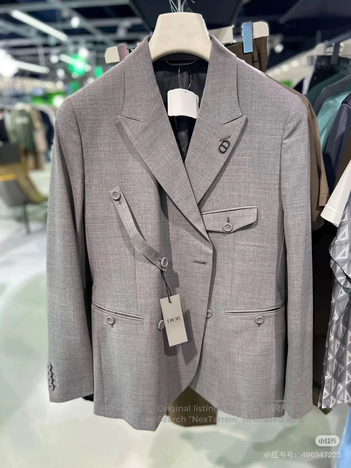 Dior Dior Gray Double Breasted Suit Jacket. Size US M / EU 48-50 / 2 - 4 Thumbnail