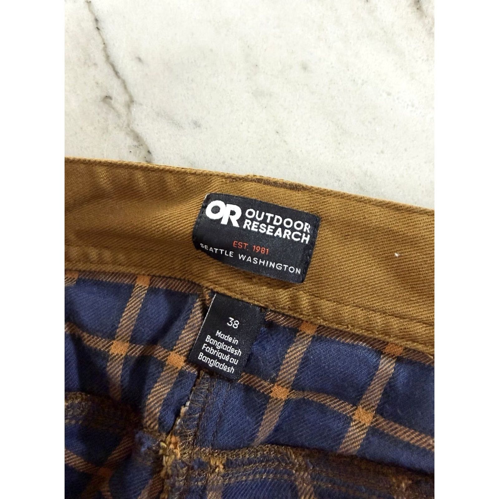 Outdoor Research Outdoor Research Work Pants Brown Flannel Lined Double Knee Men's 38 X 32 Size US 38 / EU 54 - 3 Thumbnail