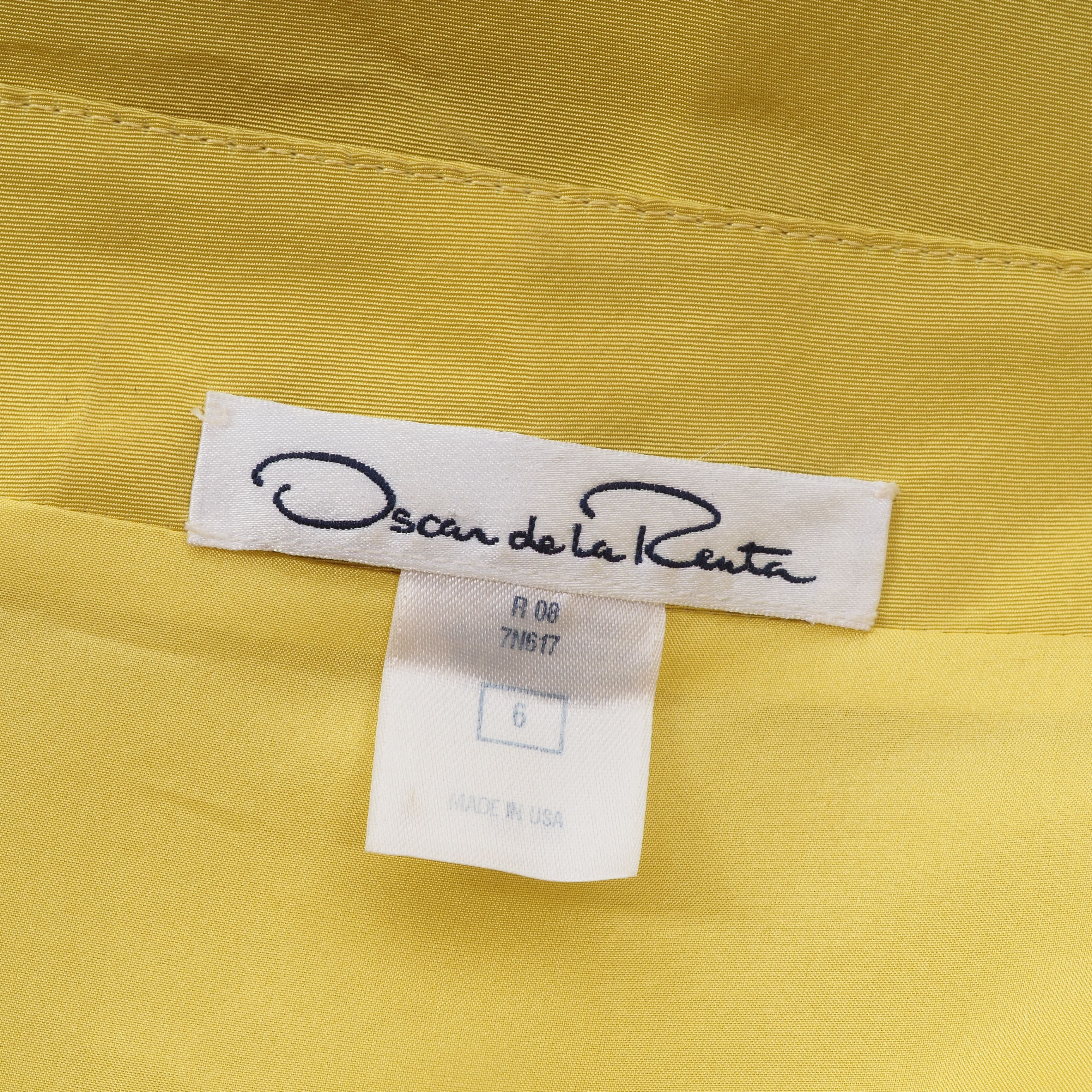 Oscar De La Renta Oscar de la Renta Vintage Yellow Silk Jumpsuit Size 28" / US 6 / IT 42 - 5 Thumbnail