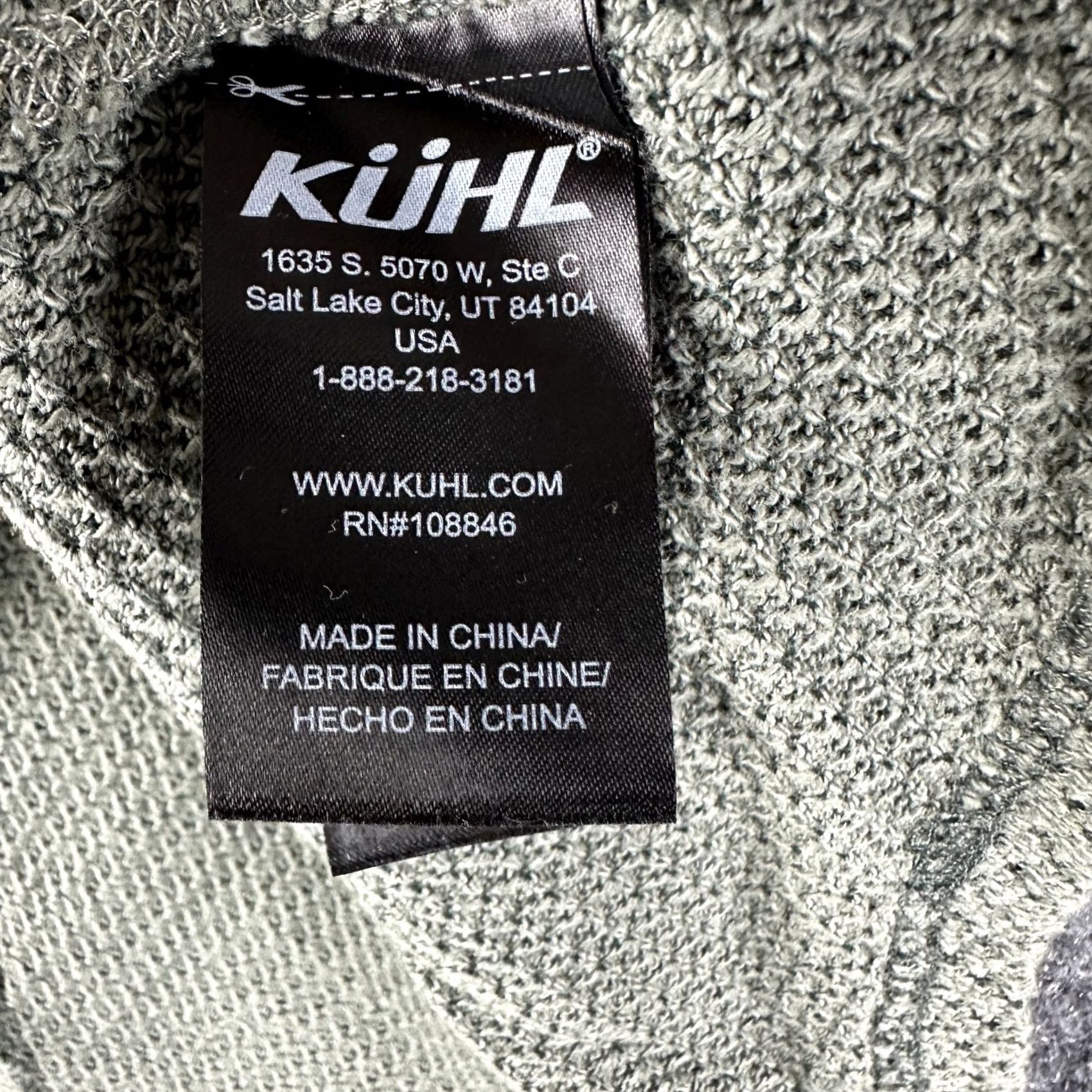 Vintage KUHL Top Womens Large Green Cotton Knit Tee Long Sleeve V-Neck Curved Hem T-Shirt Regular Fit - Womens, Green, XL? Size L / US 10 / IT 46 - 4 Thumbnail